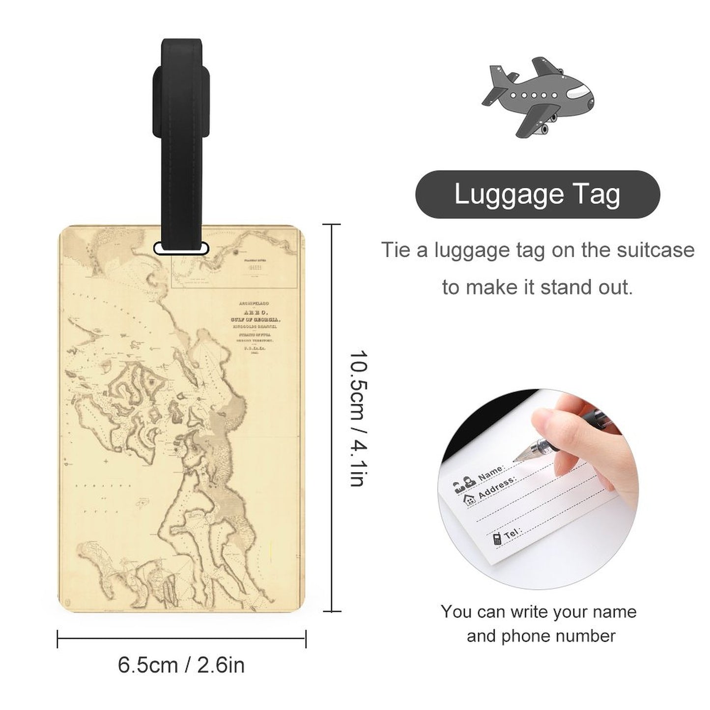 ANACORTES MAP Luggage Tag