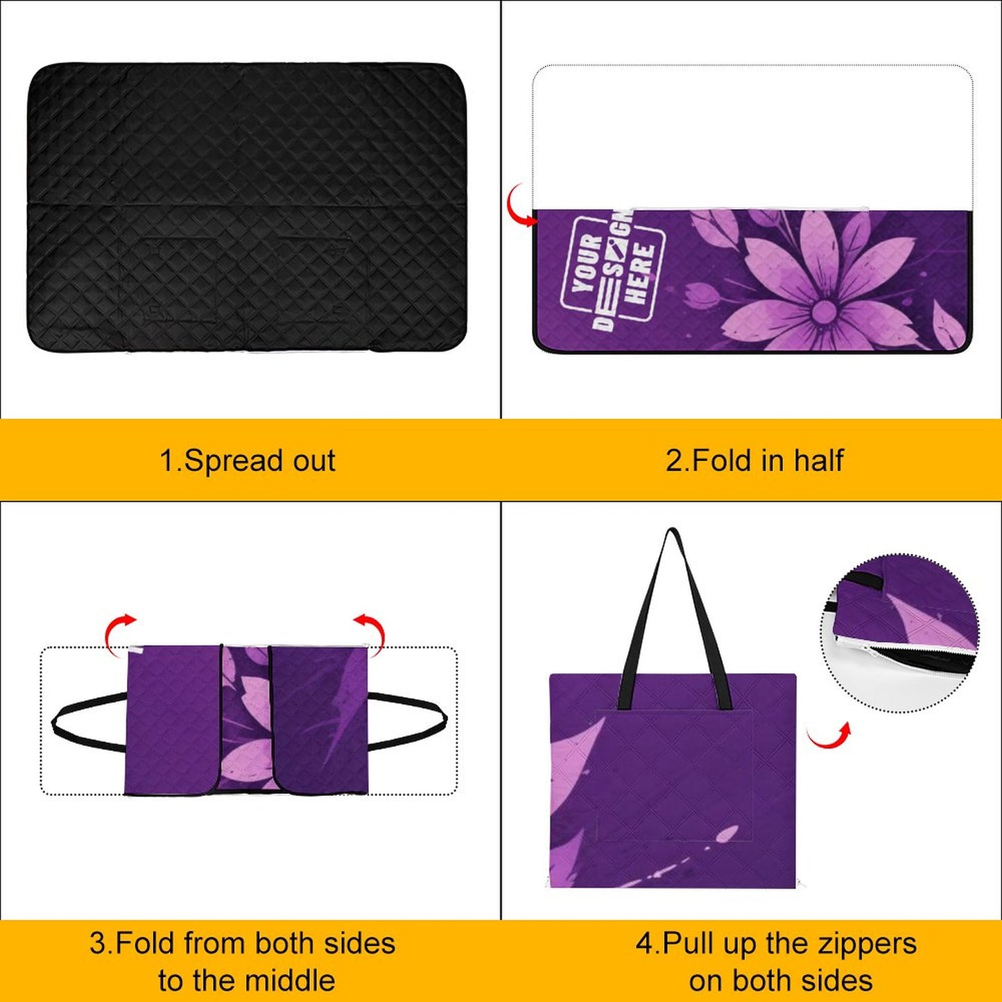 Zipper Foldable Picnic Mat