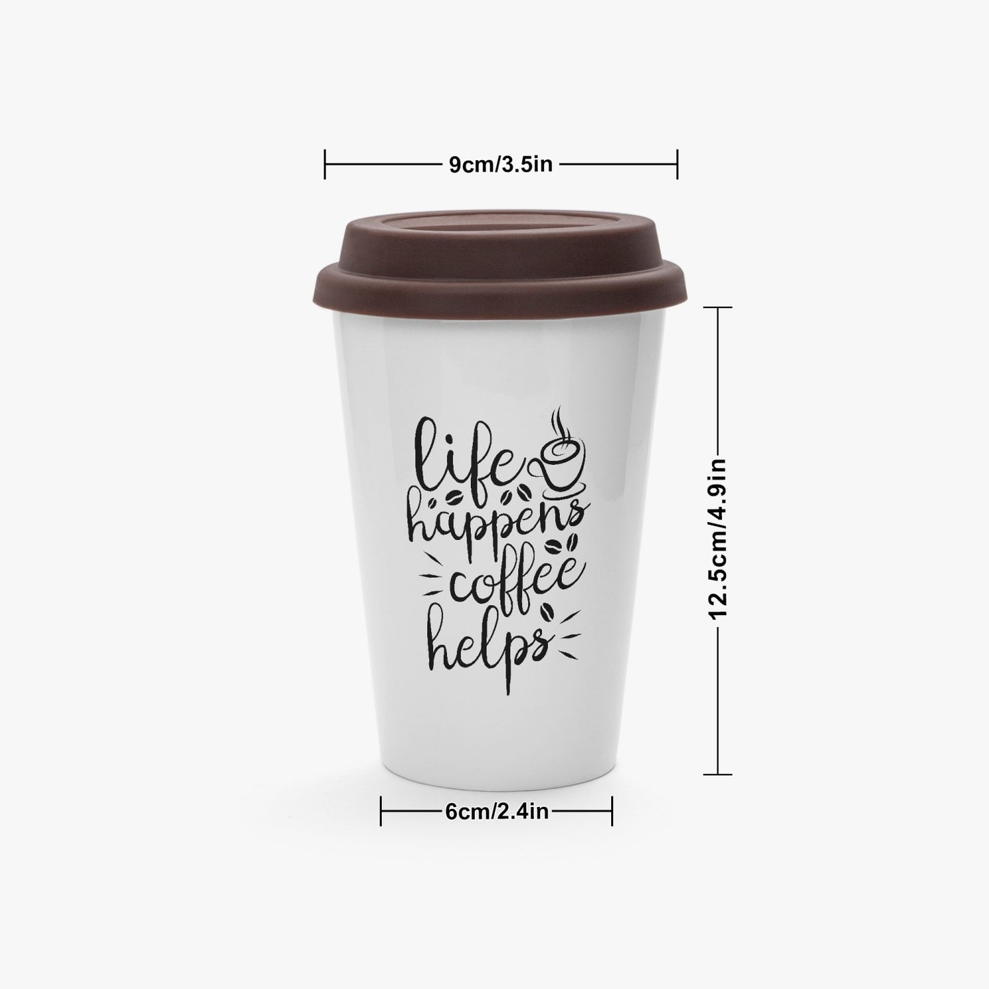 ADD YOUR TEXT! 11oz Classic Ceramic Water Cup