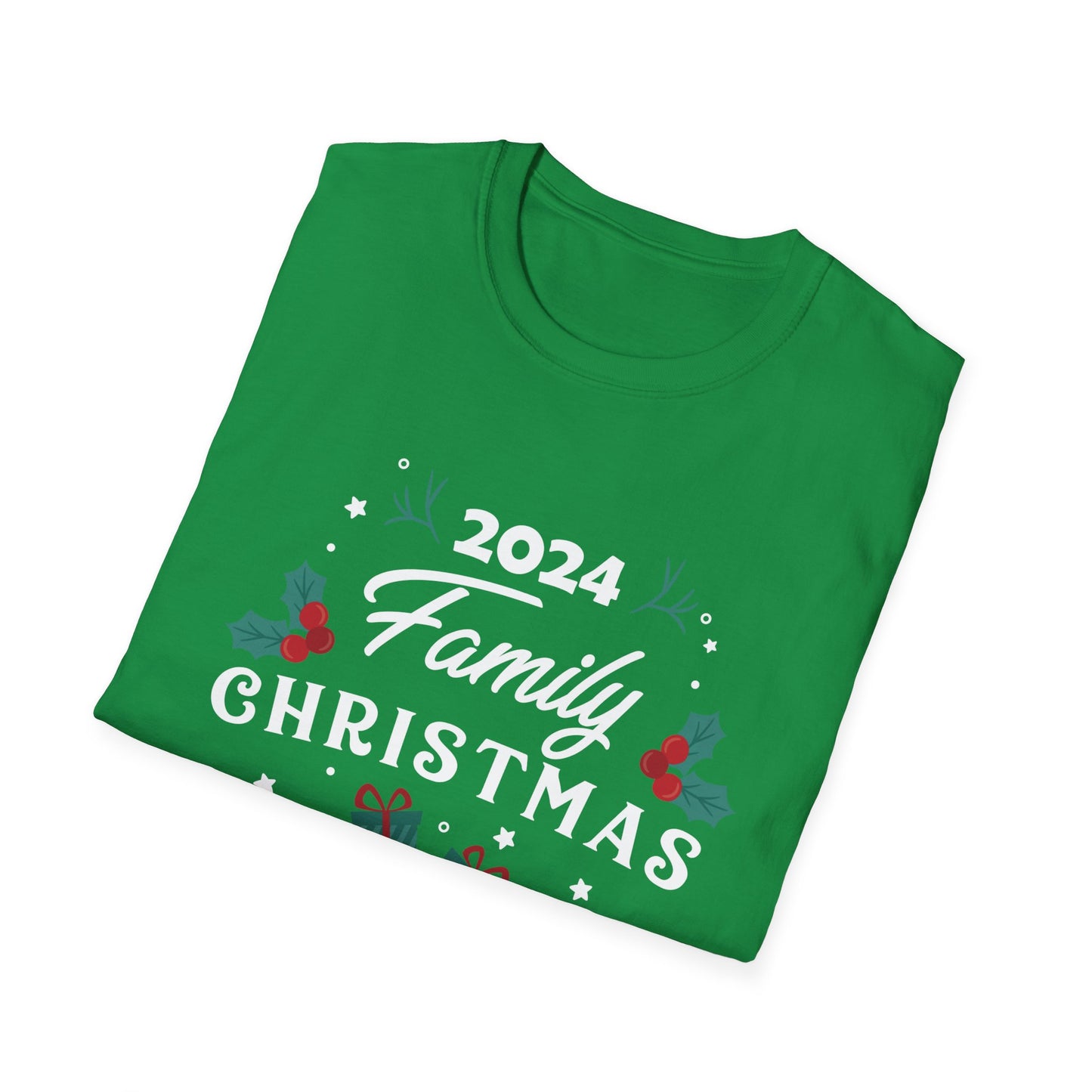 FAMILY CHRISTMAS 2024 HOLLY Unisex Softstyle T-Shirt