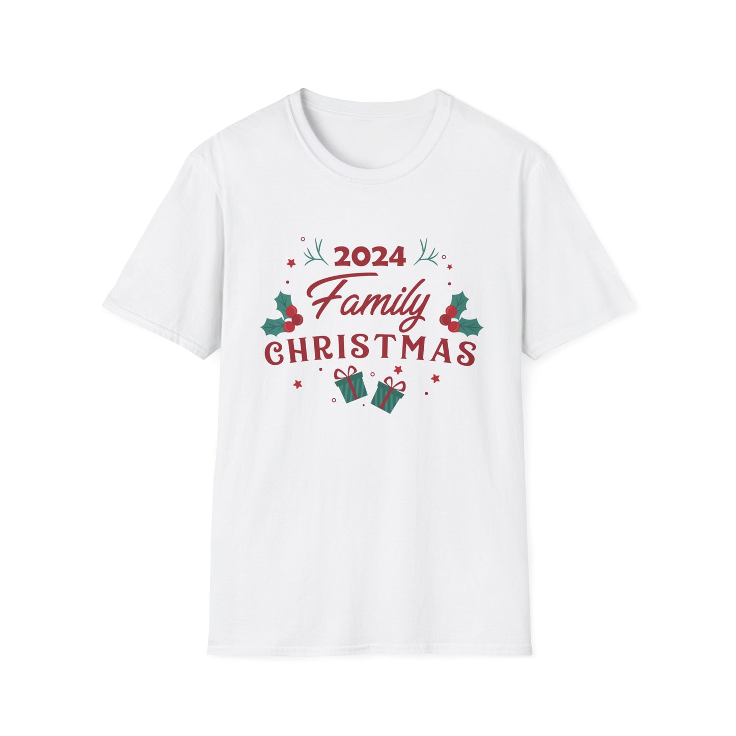 FAMILY CHRISTMAS 2024 HOLLY Unisex Softstyle T-Shirt