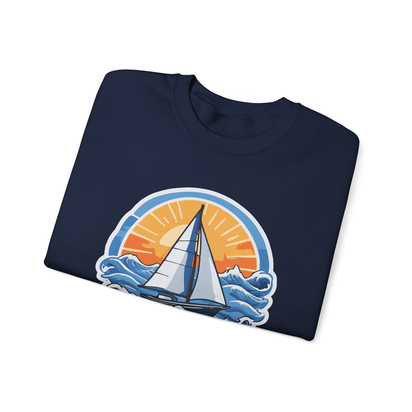 WHIDBEY ISLAND WA Sunny Sailing Unisex Heavy Blend™ Crewneck Sweatshirt