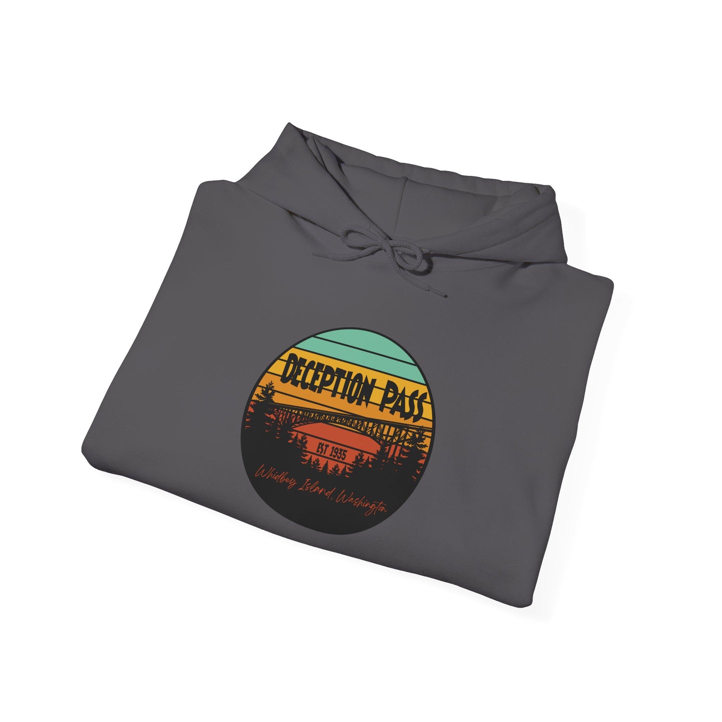 DECEPTION PASS BRIDGE, Unisex Heavy Blend™ Hooded Sweatshirt