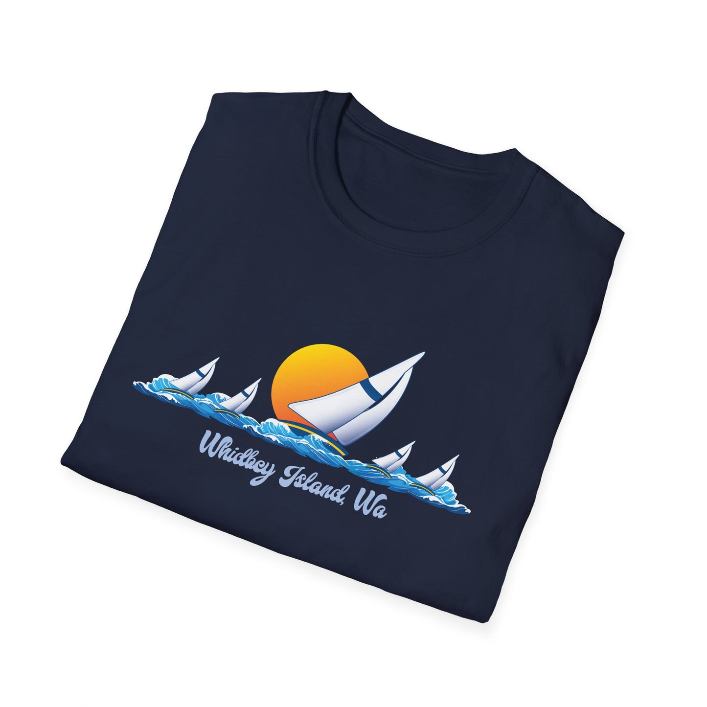 WHIDBEY ISLAND WA Sail Away Unisex Softstyle T-Shirt