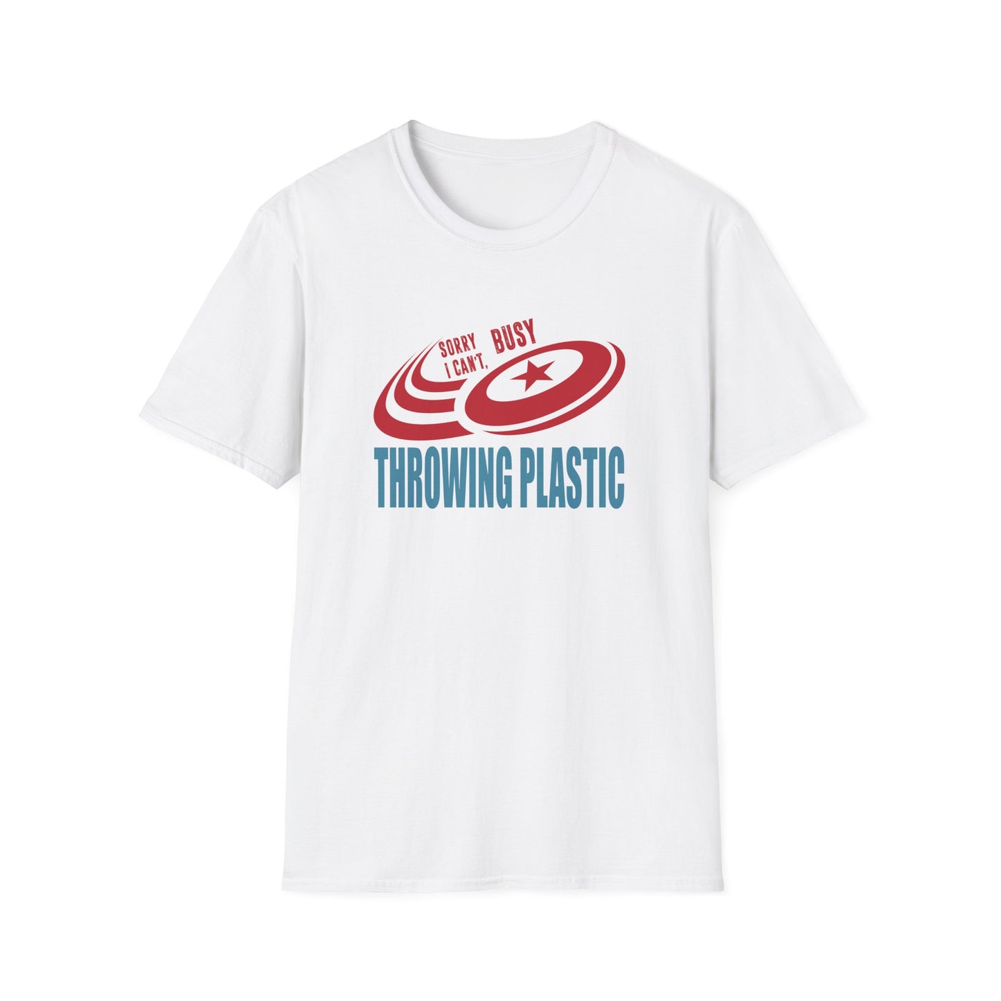 CANT.. THROWING PLASTIC Unisex Softstyle T-Shirt