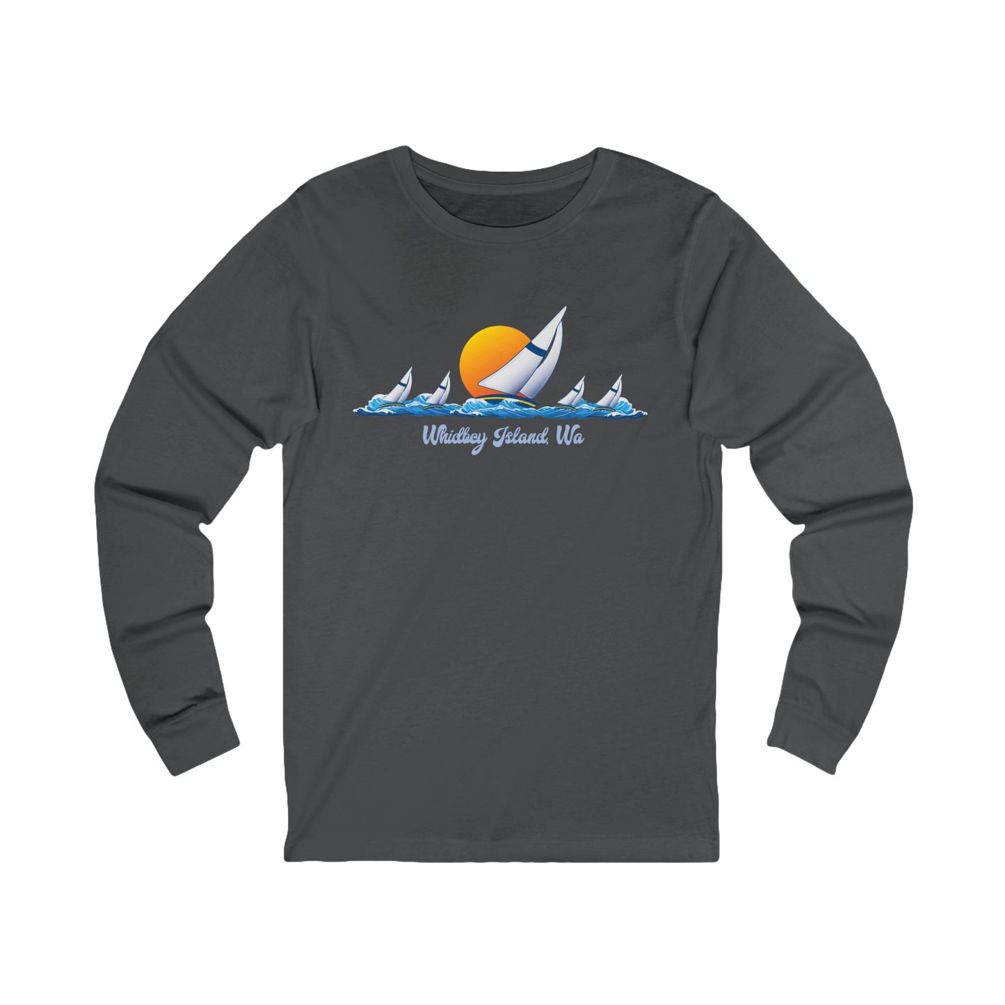 WHIDBEY ISLAND WA Sail Away Unisex Jersey Long Sleeve Tee