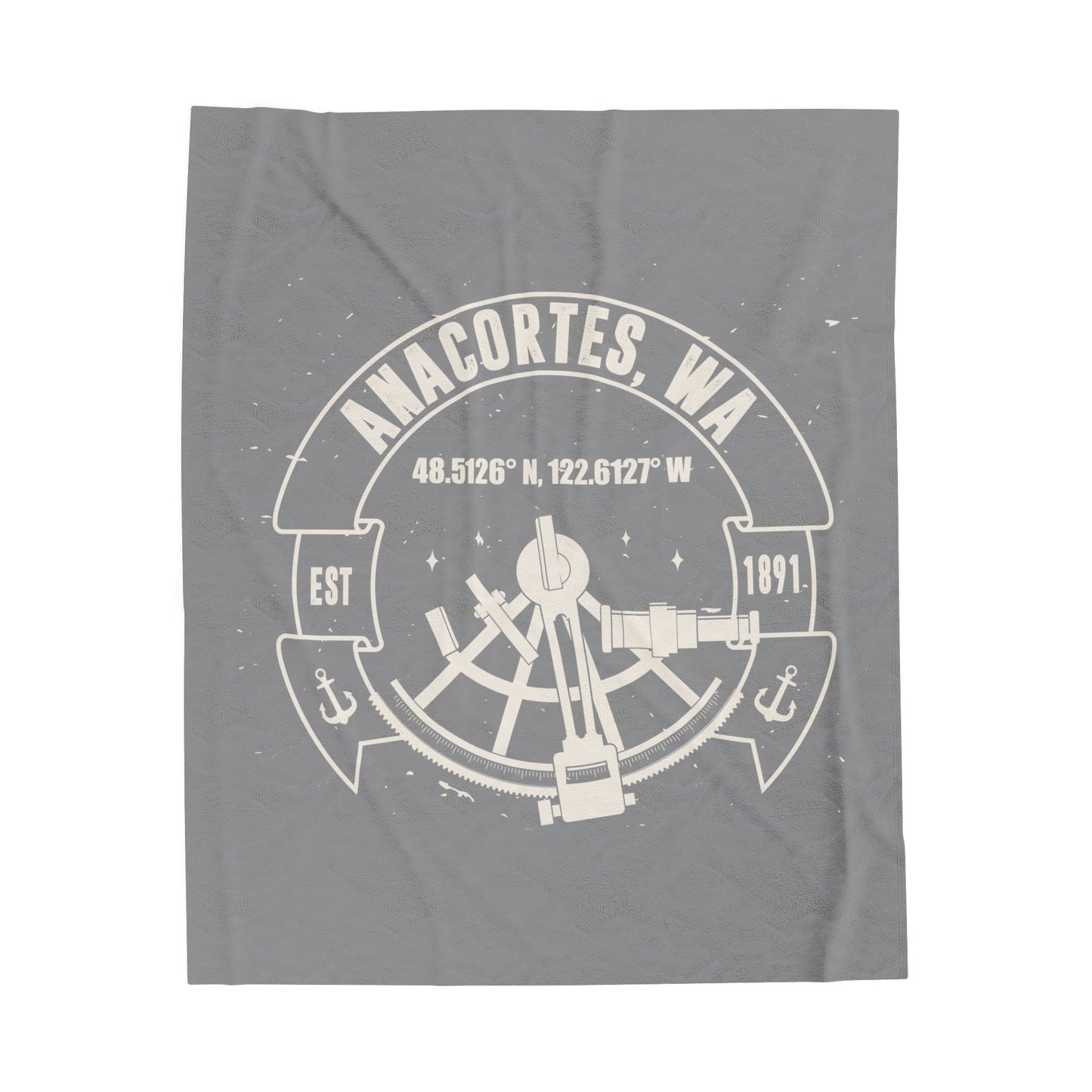 Anacortes Coordinates Velveteen Plush Blanket