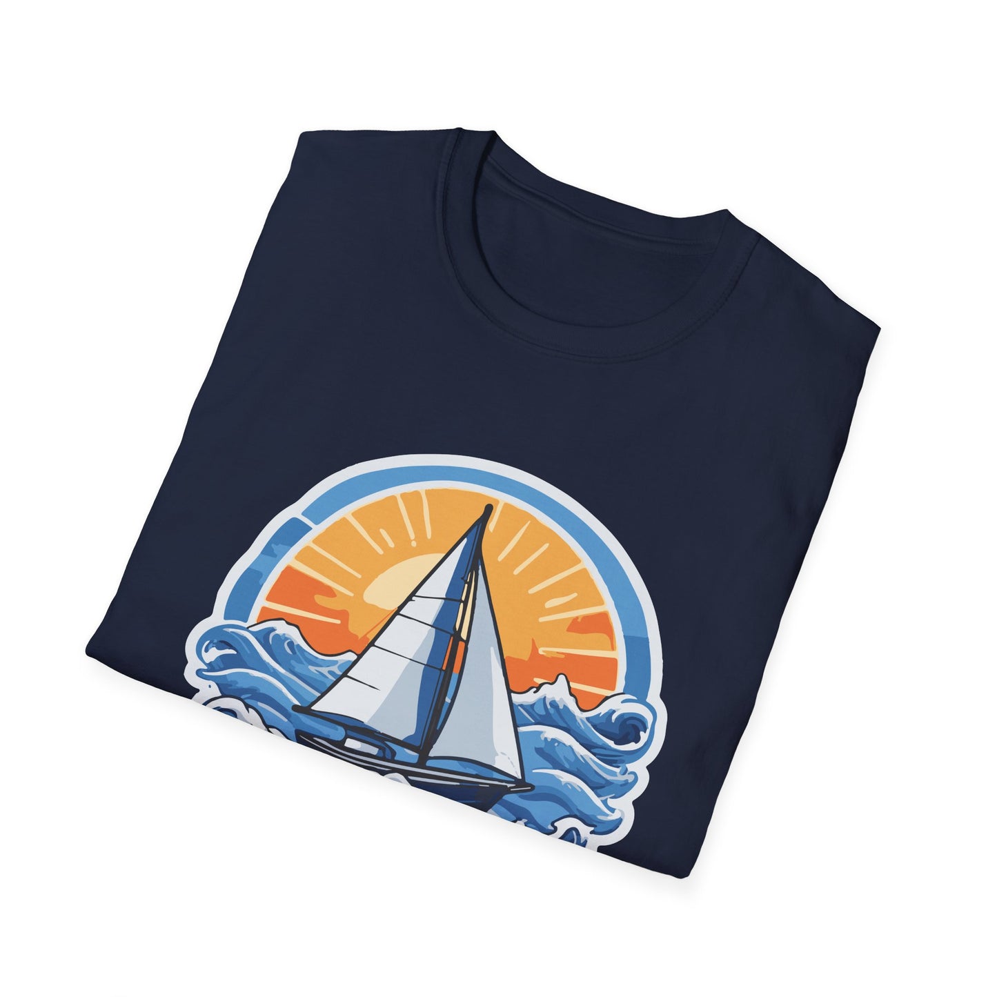 WHIDBEY ISLAND WA Sunny Sailing Unisex Softstyle T-Shirt