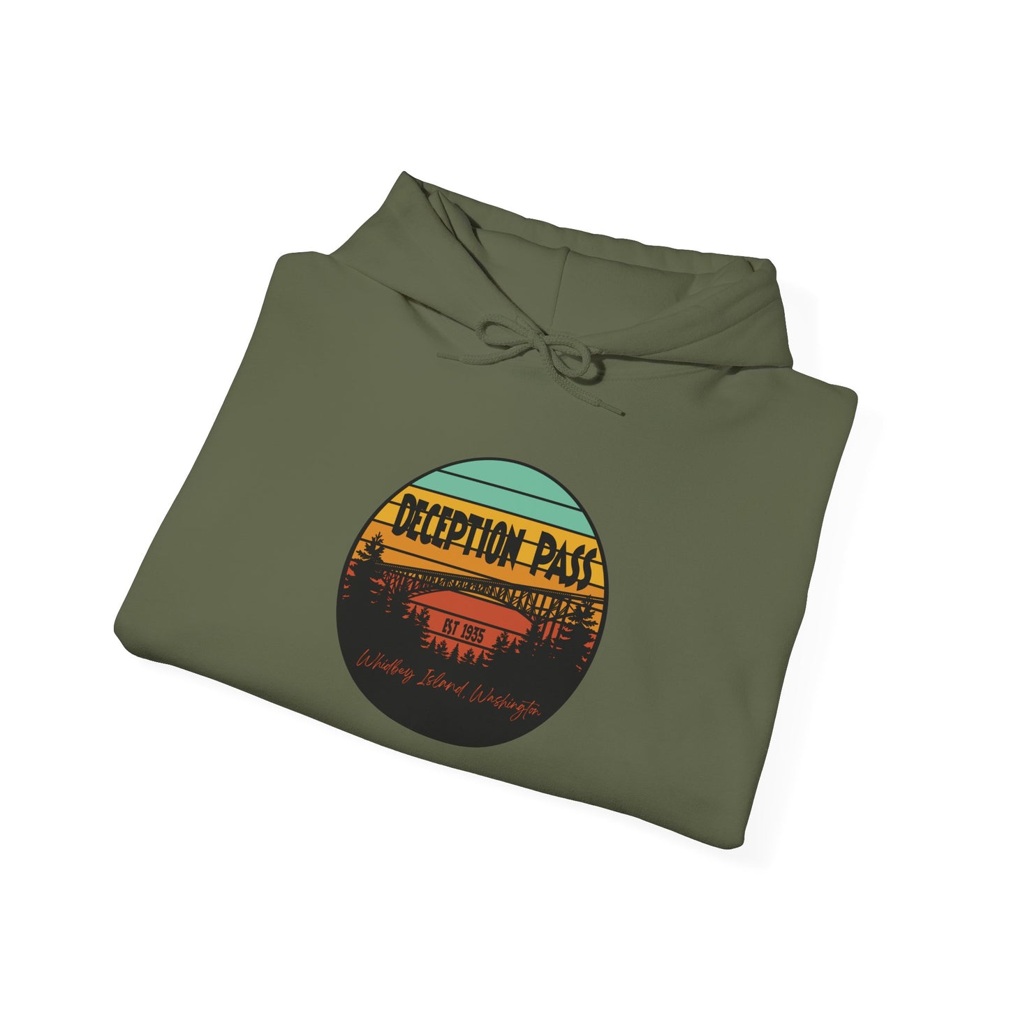 DECEPTION PASS BRIDGE, Unisex Heavy Blend™ Hooded Sweatshirt