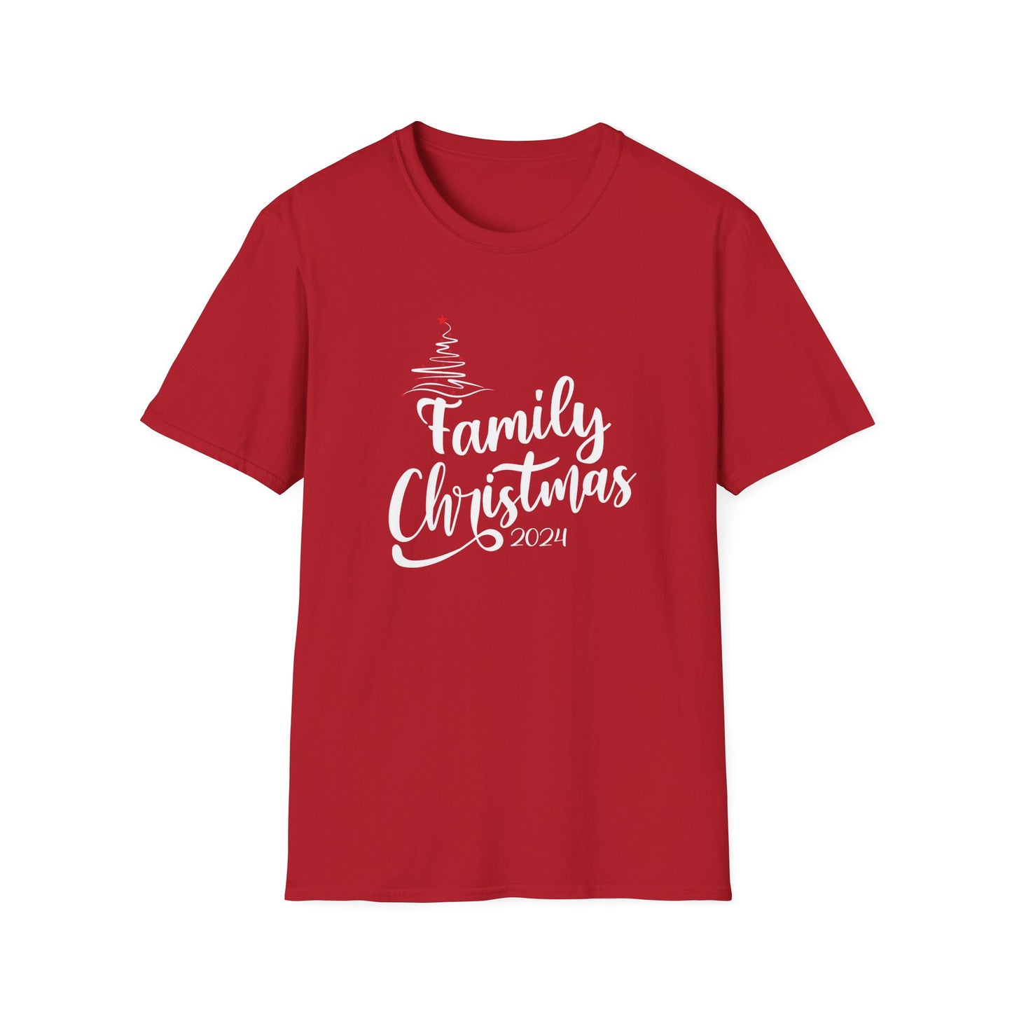 FAMILY CHRISTMAS 2024 TREE Unisex Softstyle T-Shirt