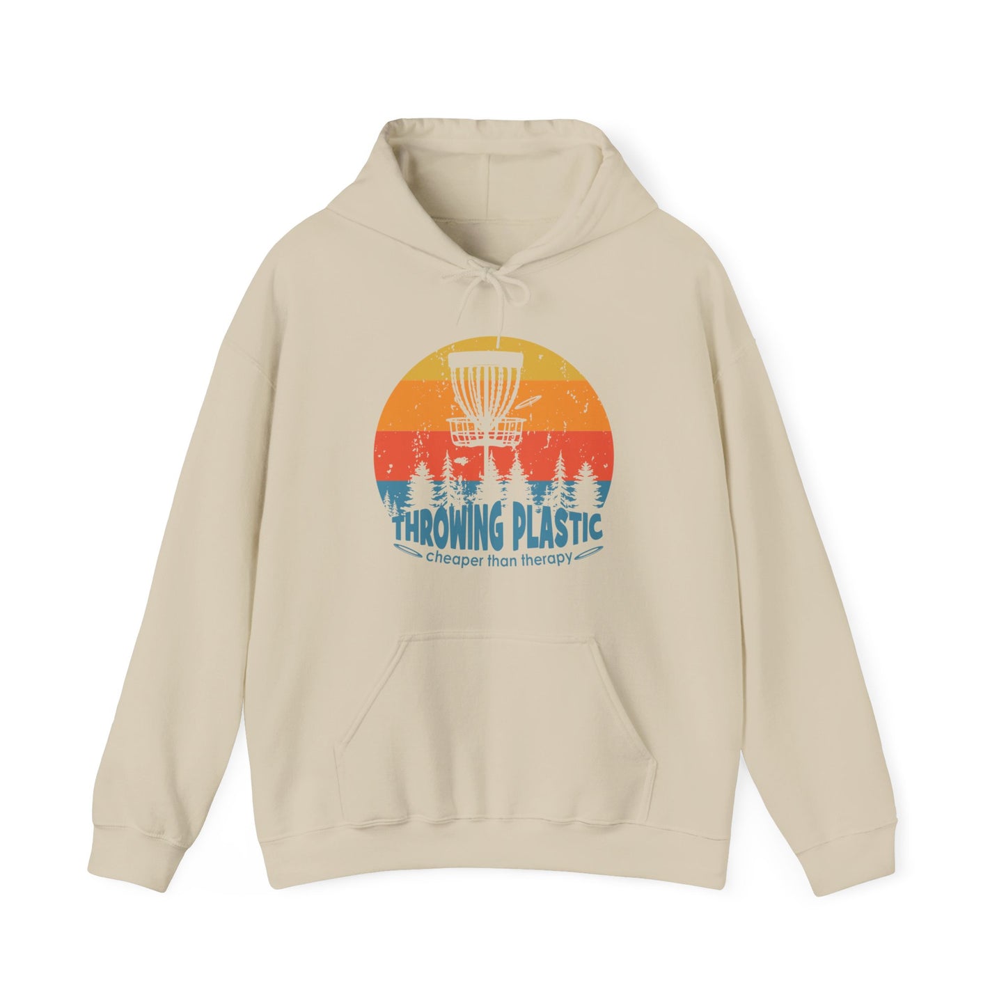 THROWING PLASTIC, CHEAPER THAN THERAPY Unisex Heavy Blend™ Hooded Sweatshirt