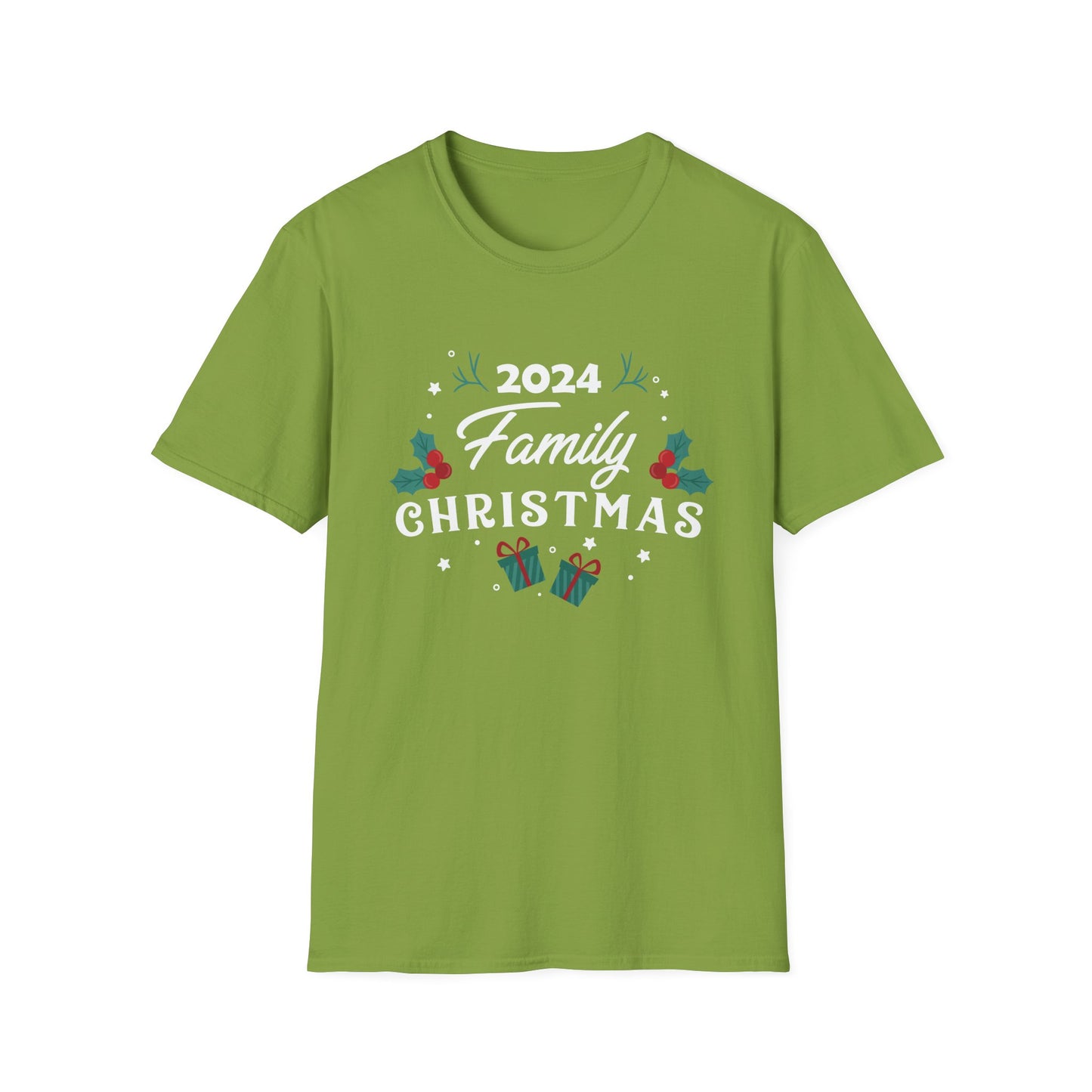 FAMILY CHRISTMAS 2024 HOLLY Unisex Softstyle T-Shirt