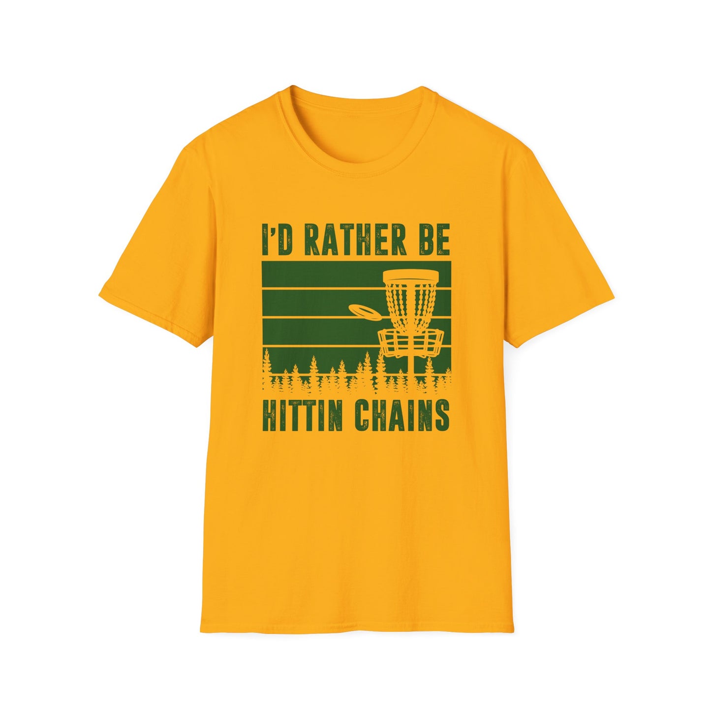 ID RATHER BE - DISC GOLF Unisex Softstyle T-Shirt