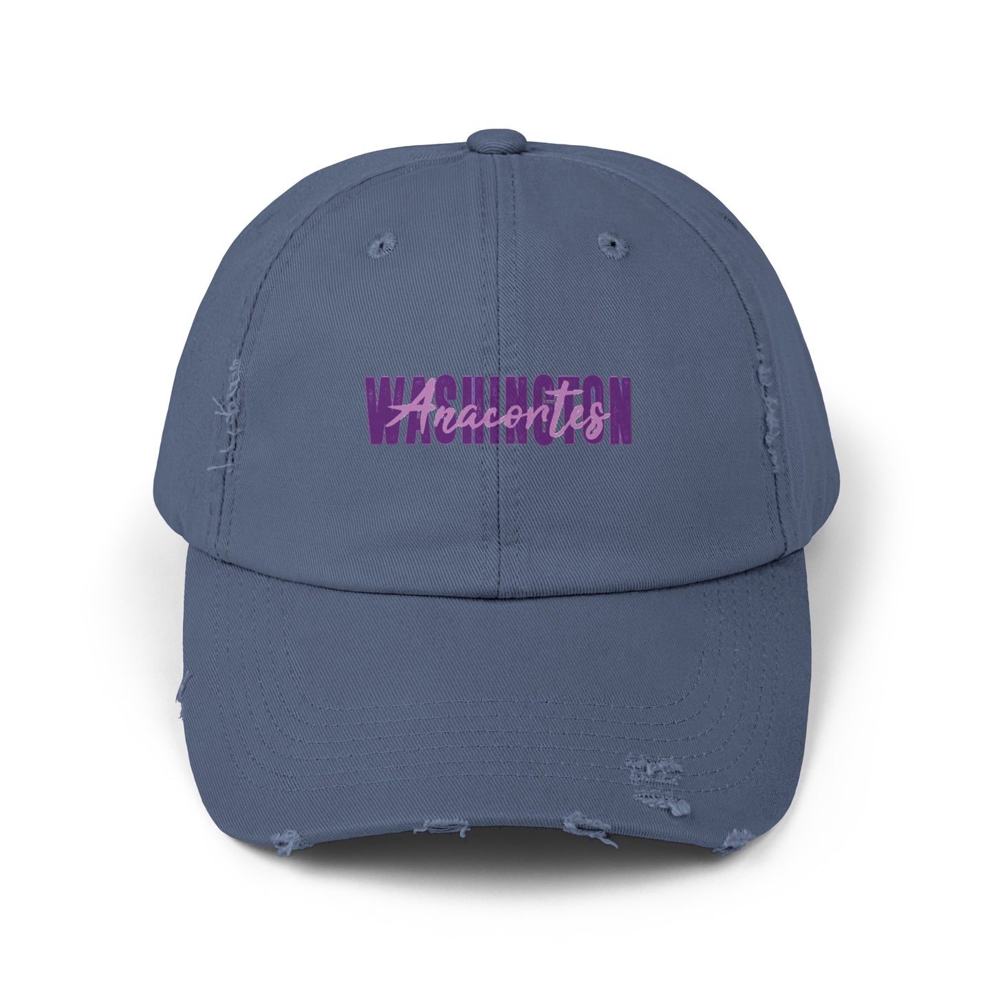 ANACORTES WASHINGTON TEXT Unisex Distressed Cap