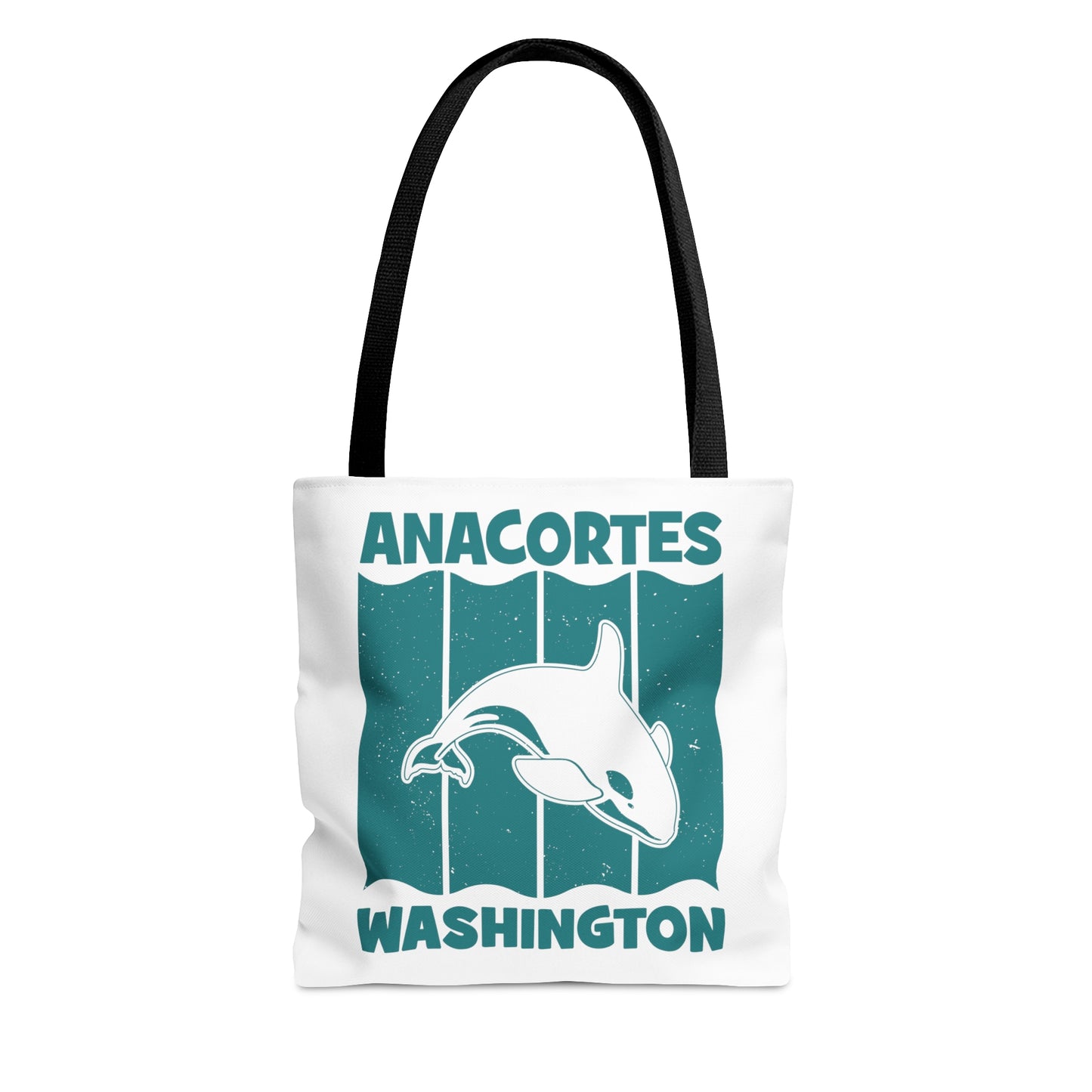 Anacortes Teal Orca Tote Bag