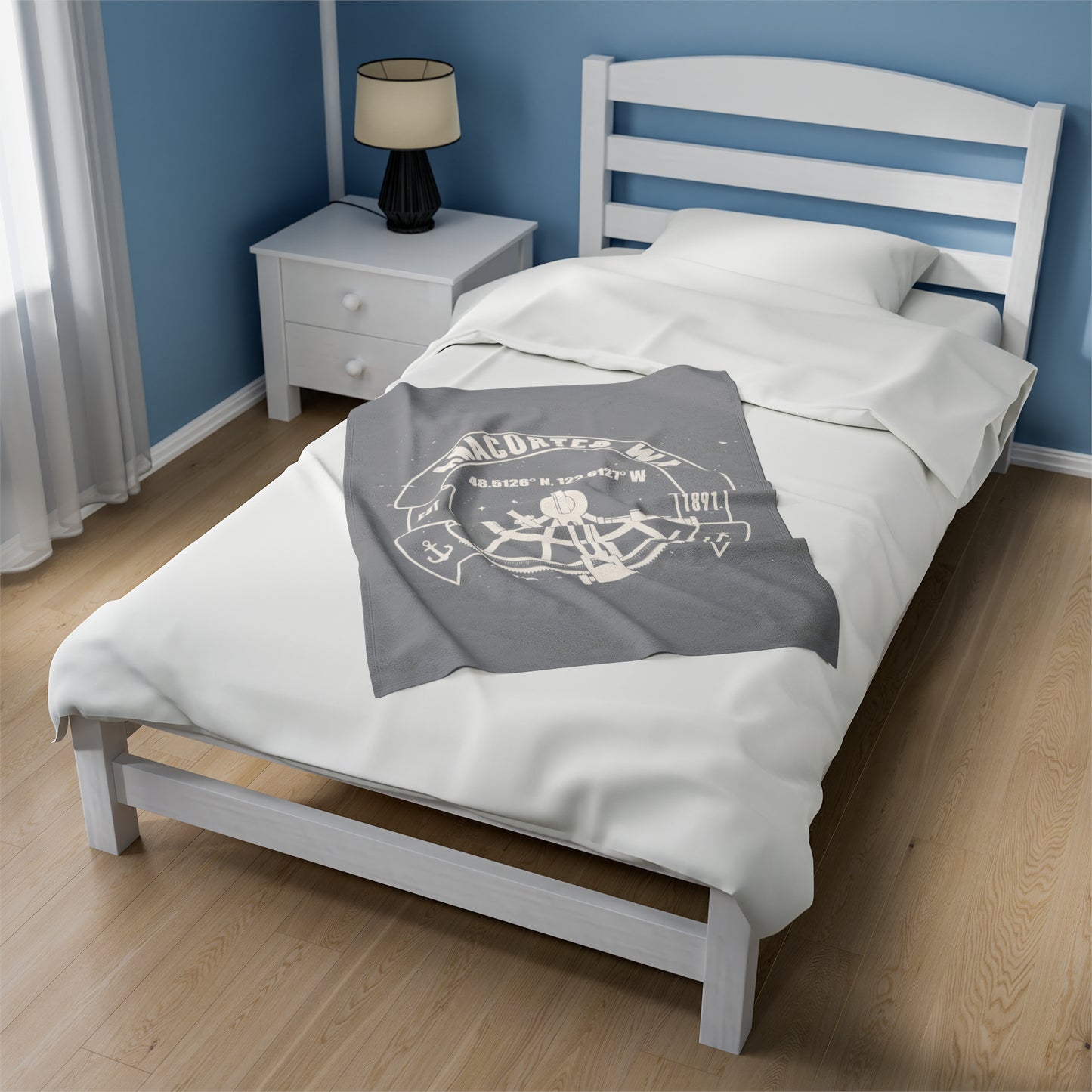 Anacortes Coordinates Velveteen Plush Blanket