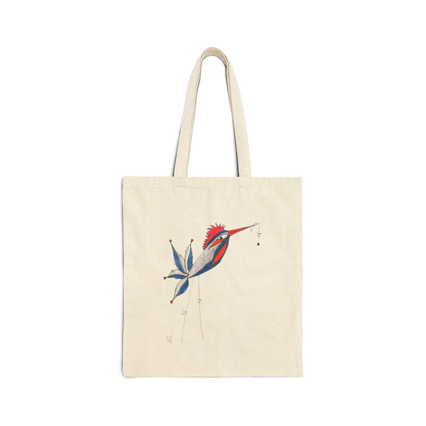 Whimzy Bird Cotton Canvas Tote Bag