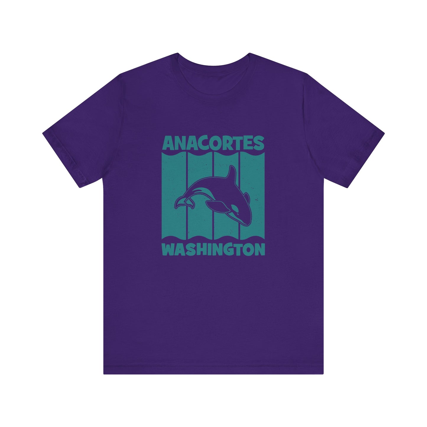 TEAL ANACORTES WHALE Unisex Jersey Short Sleeve Tee