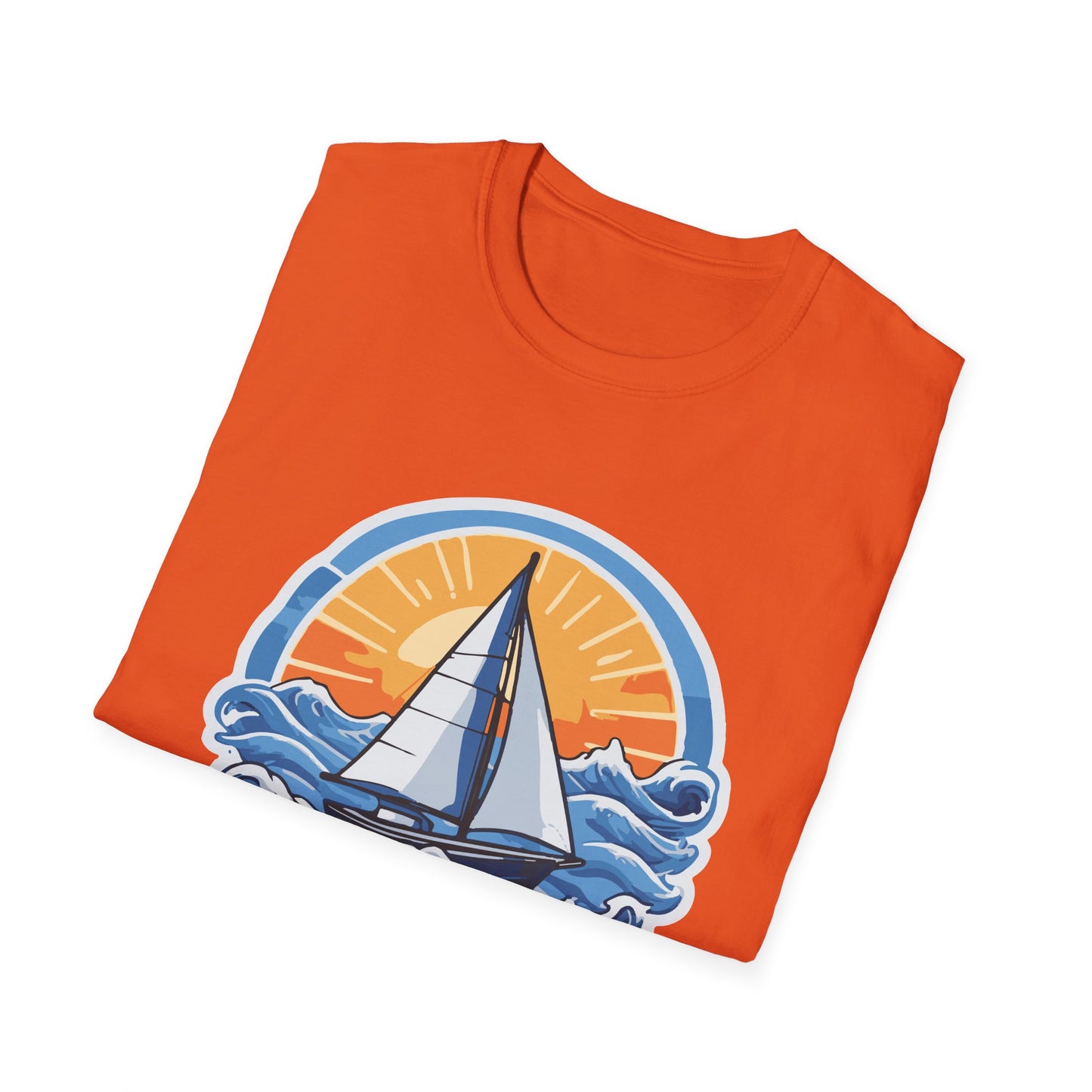 WHIDBEY ISLAND WA Sunny Sailing Unisex Softstyle T-Shirt