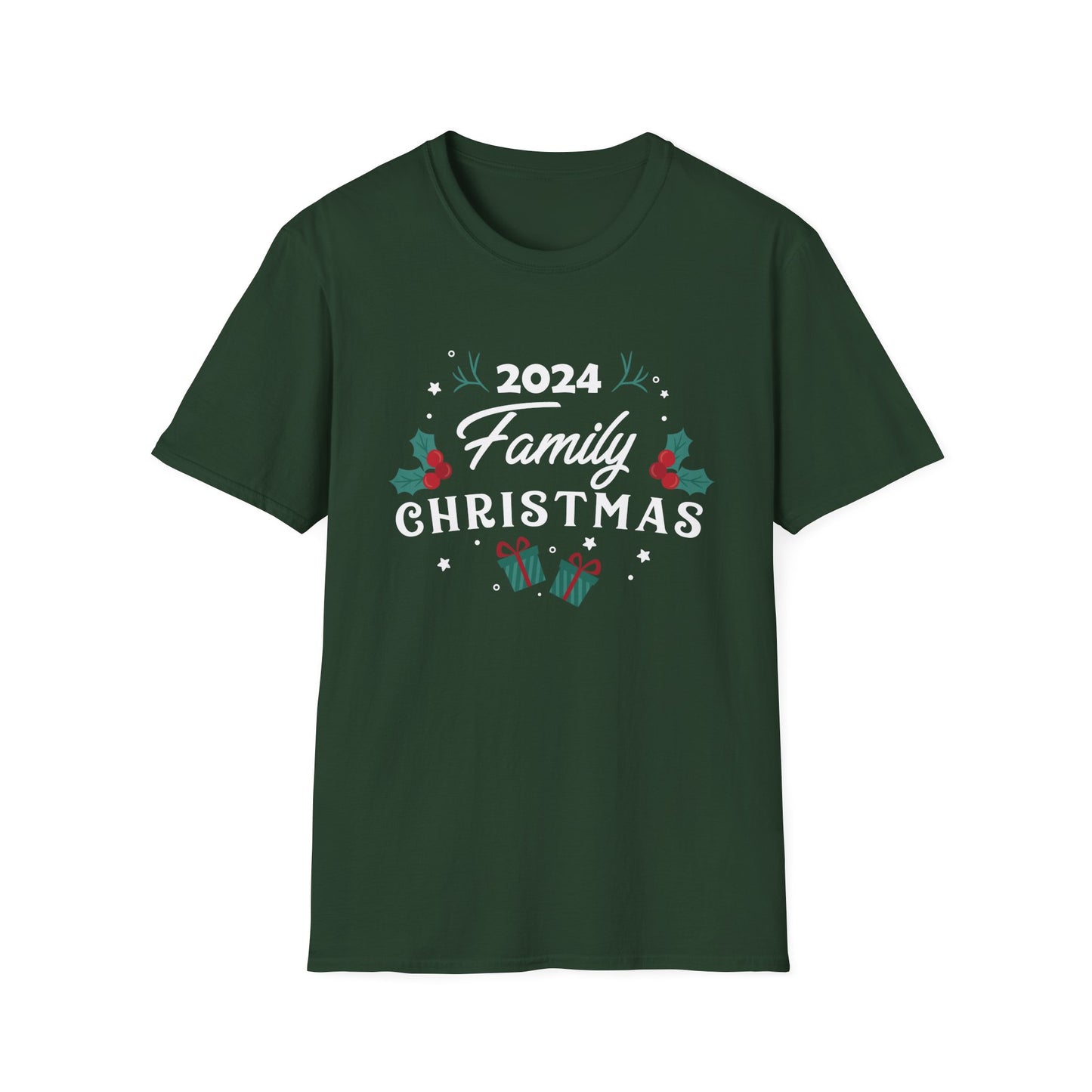 FAMILY CHRISTMAS 2024 HOLLY Unisex Softstyle T-Shirt