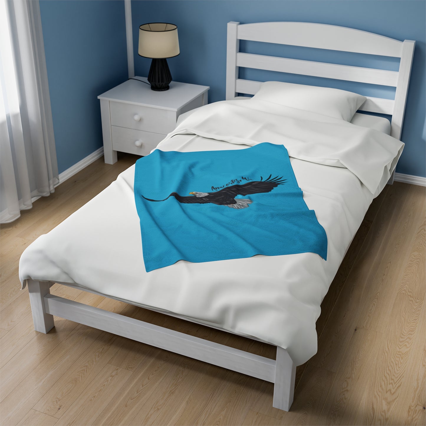 Anacortes Eagle Velveteen Plush Blanket