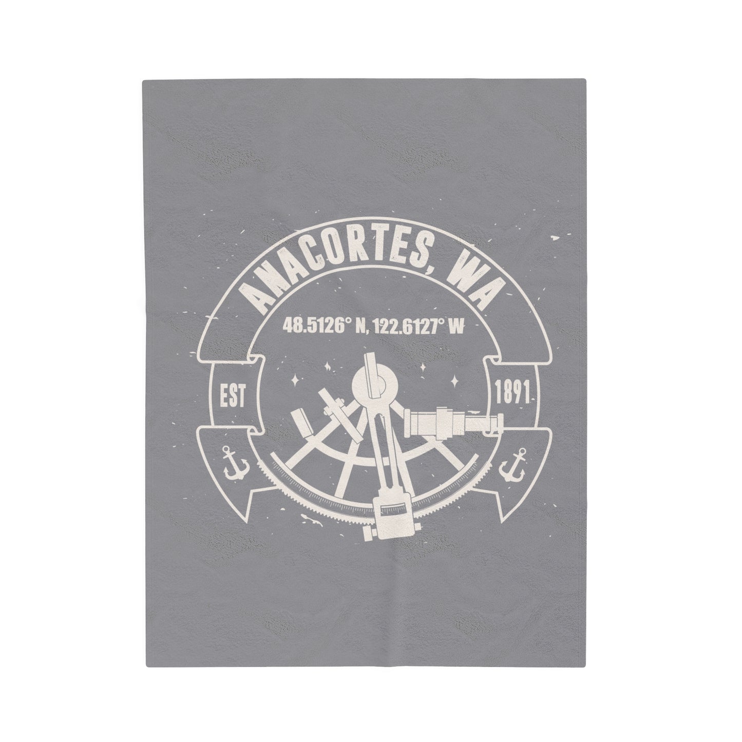 Anacortes Coordinates Velveteen Plush Blanket