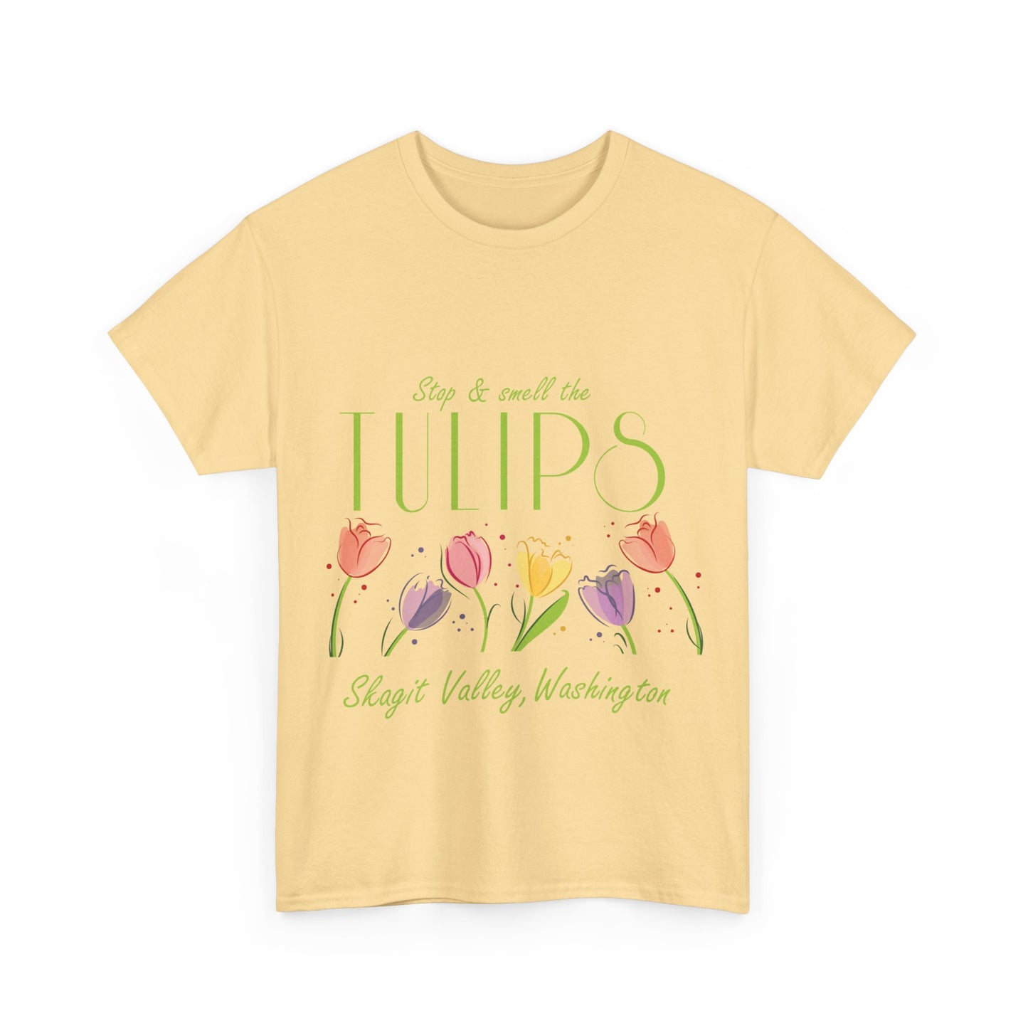 SMELL THE TULIPS - Unisex Heavy Cotton Tee
