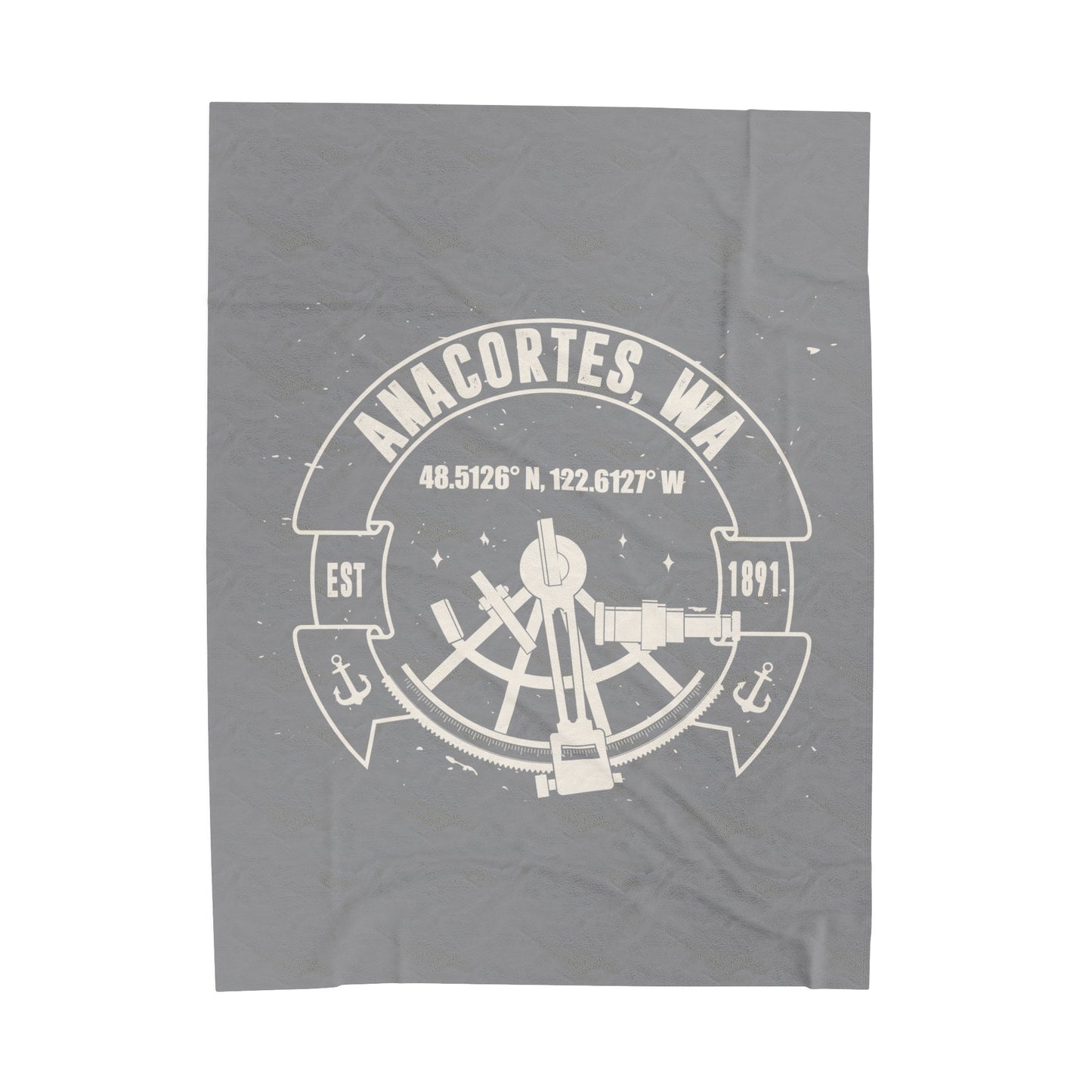 Anacortes Coordinates Velveteen Plush Blanket