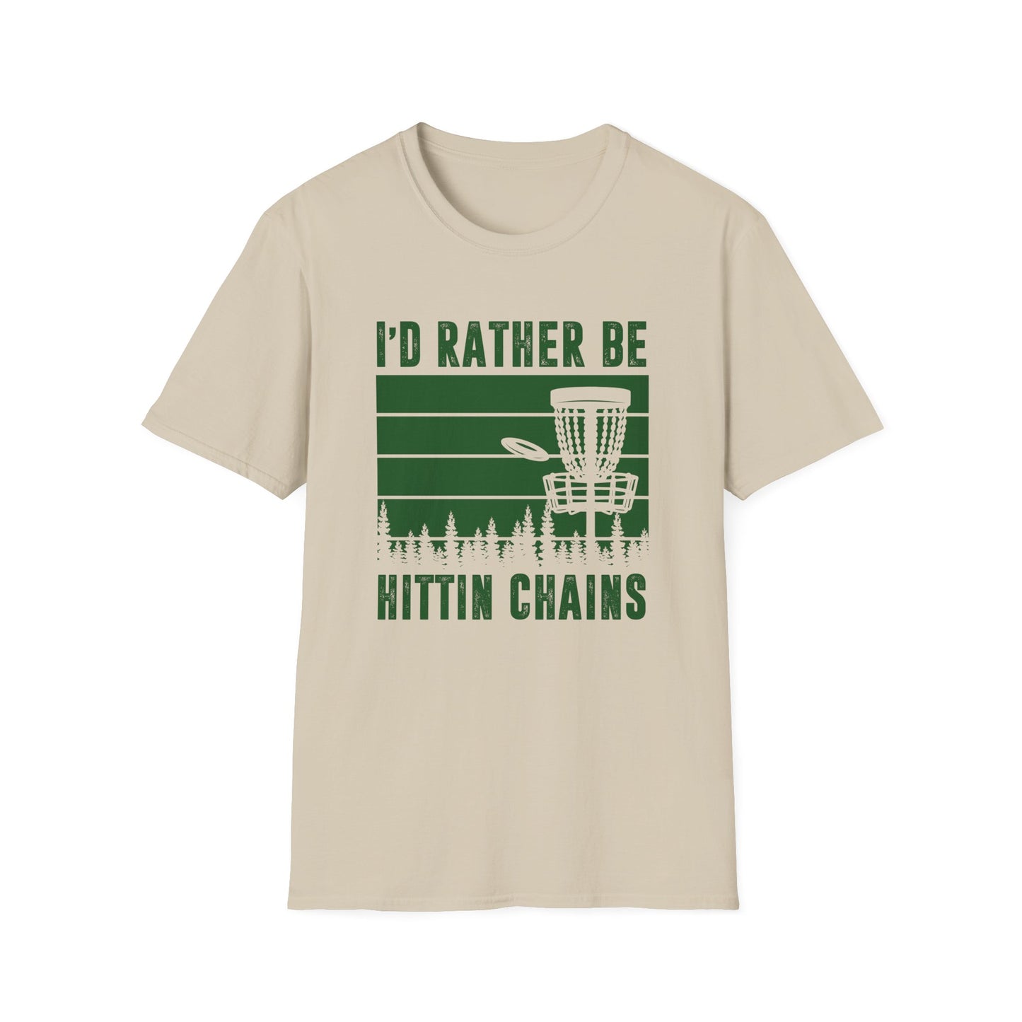 ID RATHER BE - DISC GOLF Unisex Softstyle T-Shirt