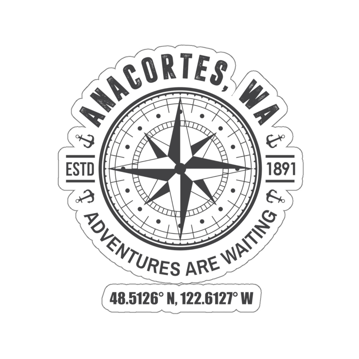 ANACORTES COMPASS Sticker
