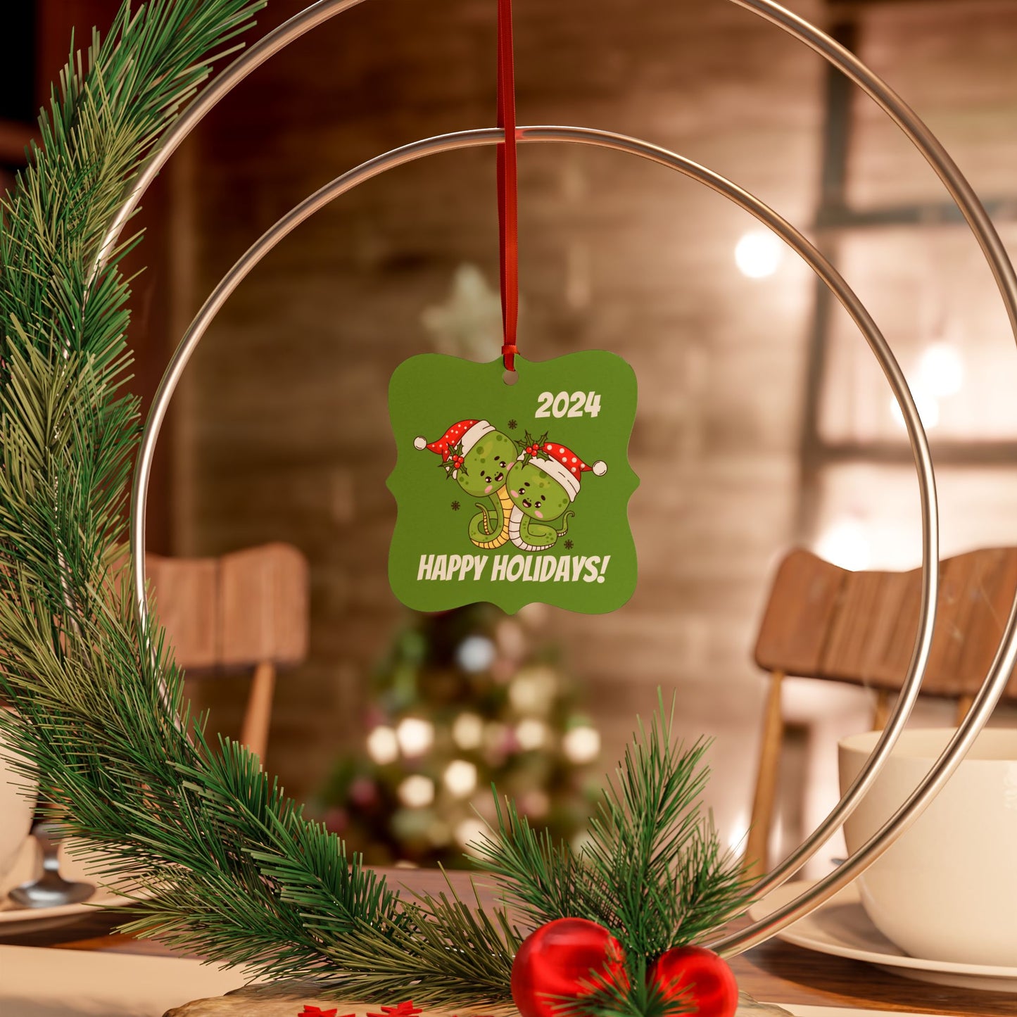 SAMPLE CUSTOM Aluminum Ornaments Square, Scalloped Corner, and Medallion