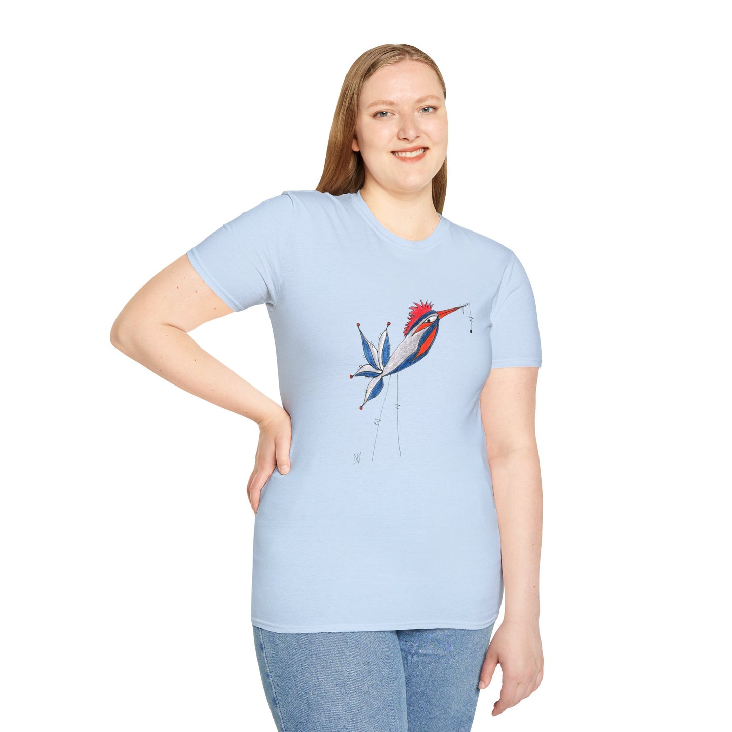 Whimzy Bird Unisex Softstyle T-Shirt