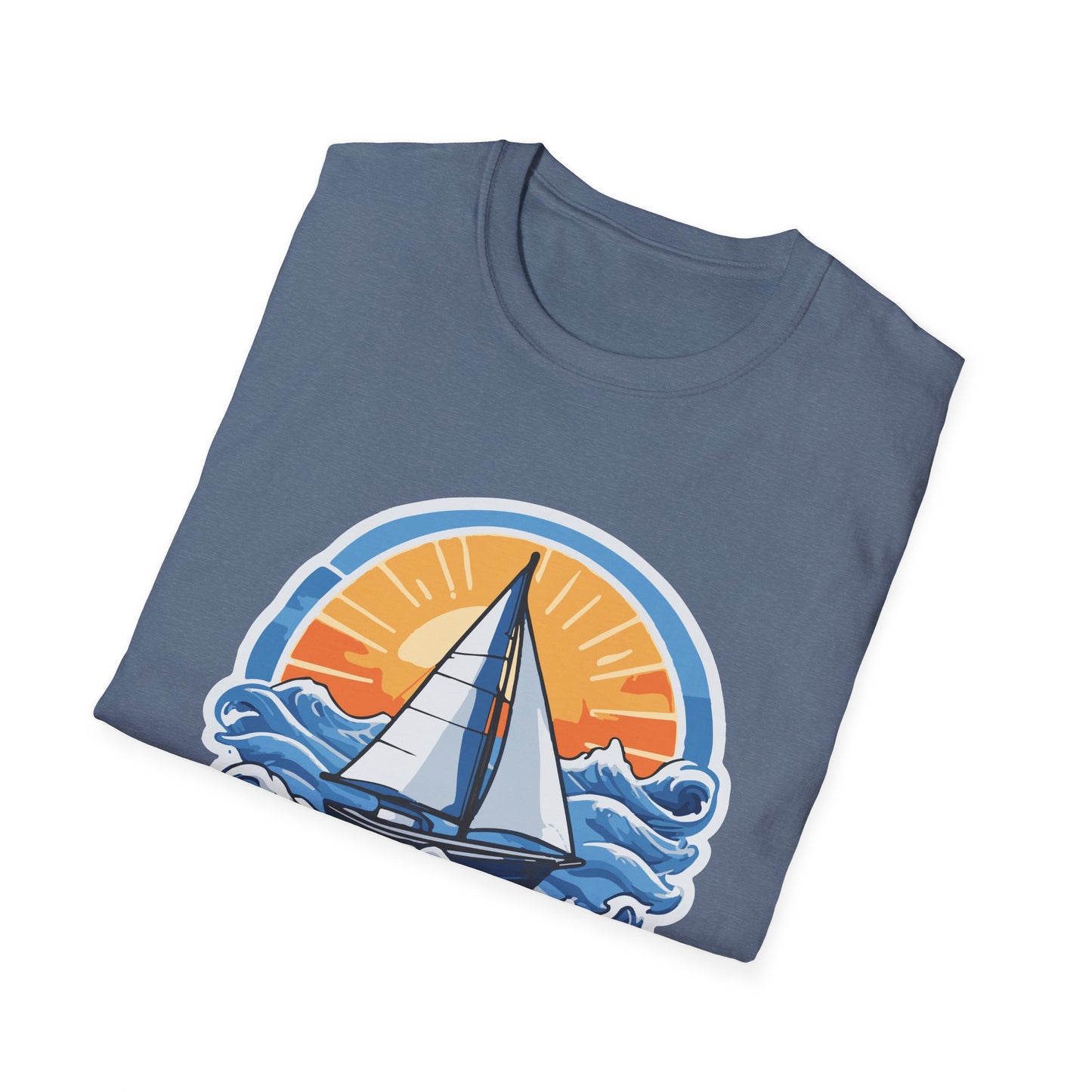 WHIDBEY ISLAND WA Sunny Sailing Unisex Softstyle T-Shirt