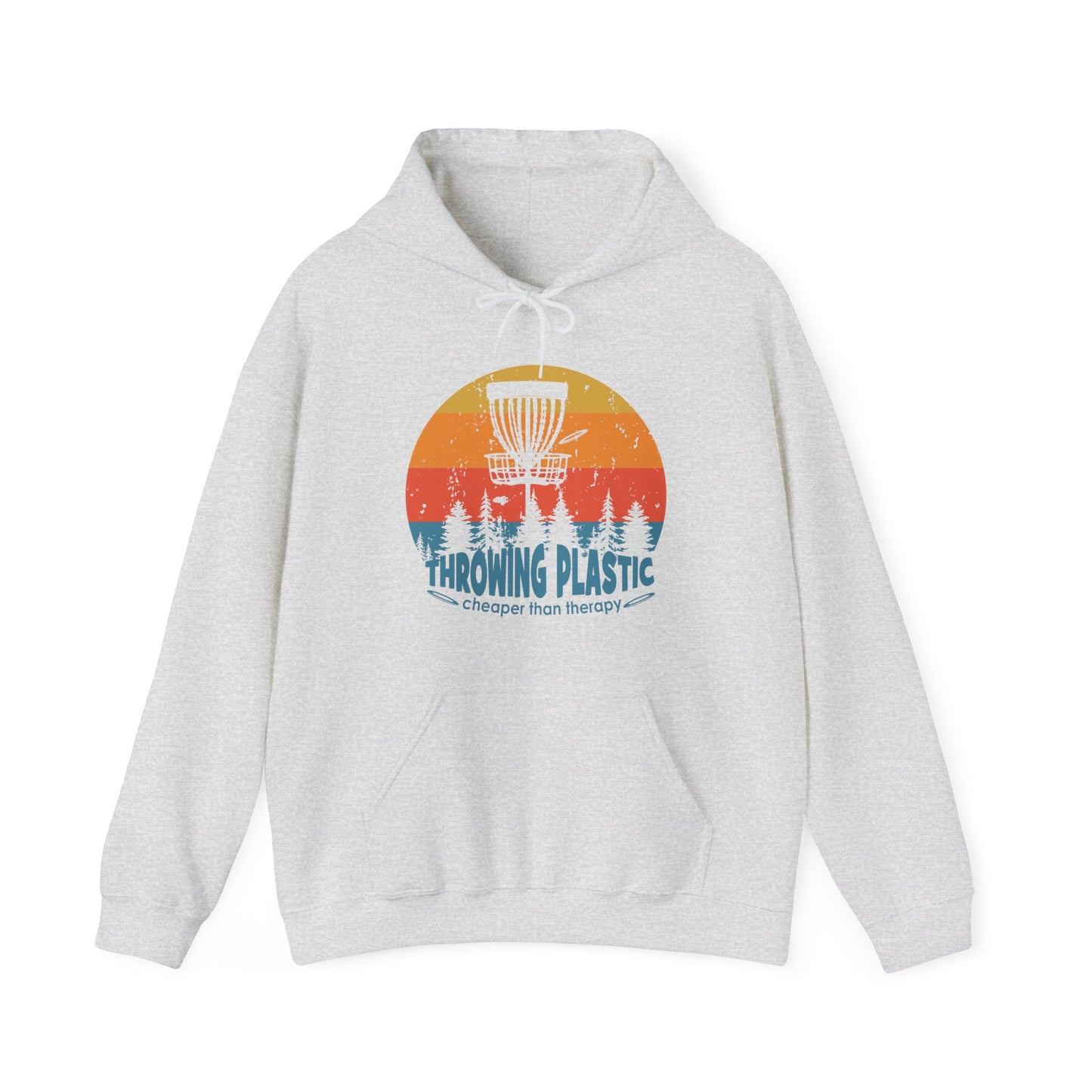 THROWING PLASTIC, CHEAPER THAN THERAPY Unisex Heavy Blend™ Hooded Sweatshirt