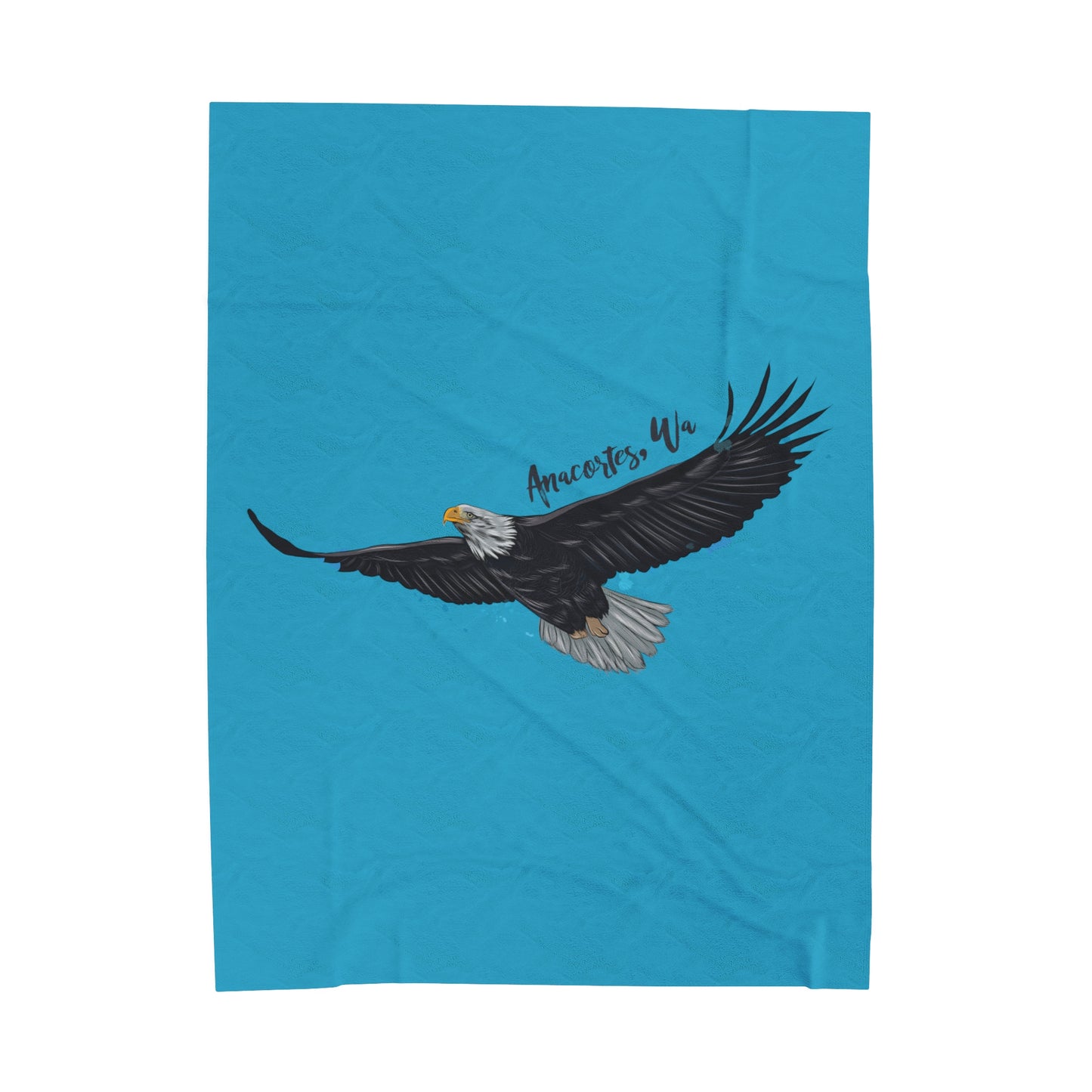 Anacortes Eagle Velveteen Plush Blanket