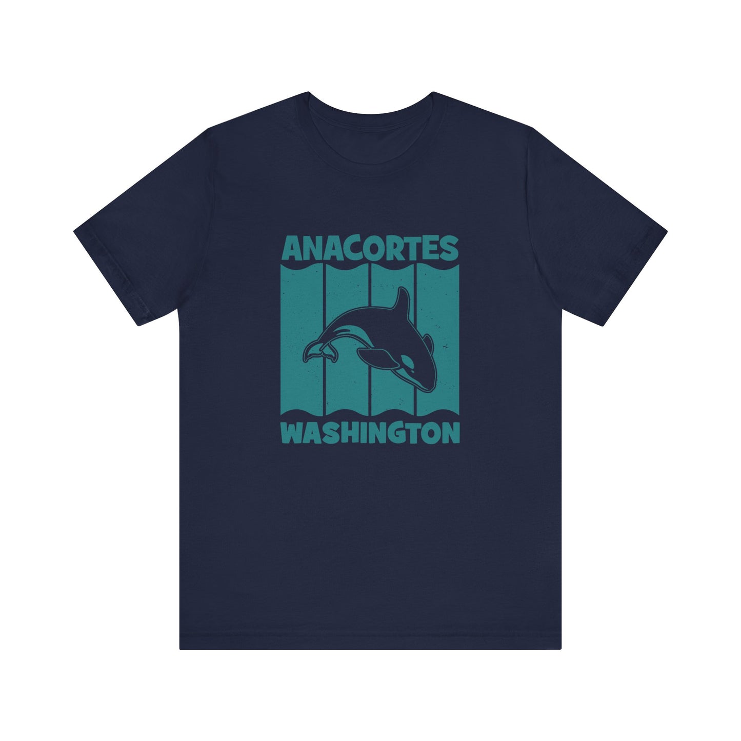 TEAL ANACORTES WHALE Unisex Jersey Short Sleeve Tee