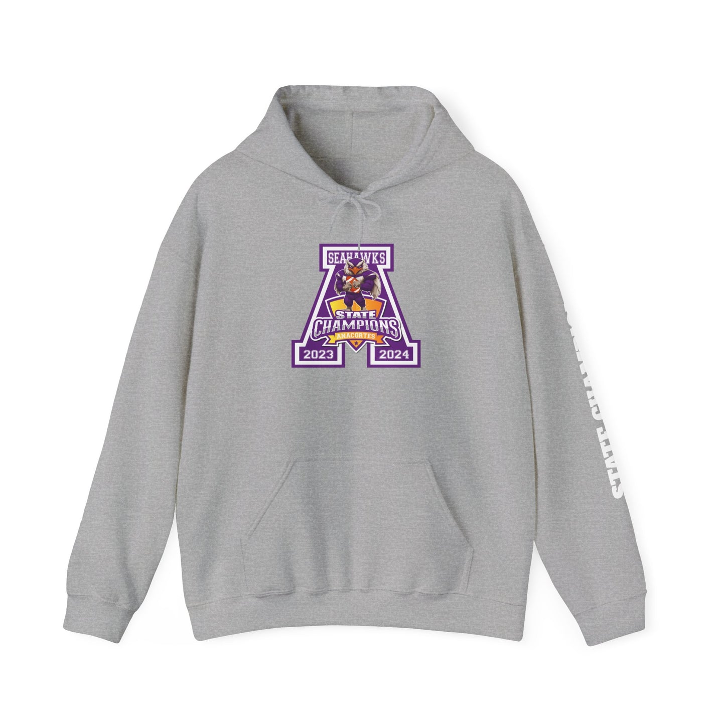 A ANACORTES SEAHAWKS STATE CHAMP Unisex Heavy Blend™ Hooded Sweatshirt