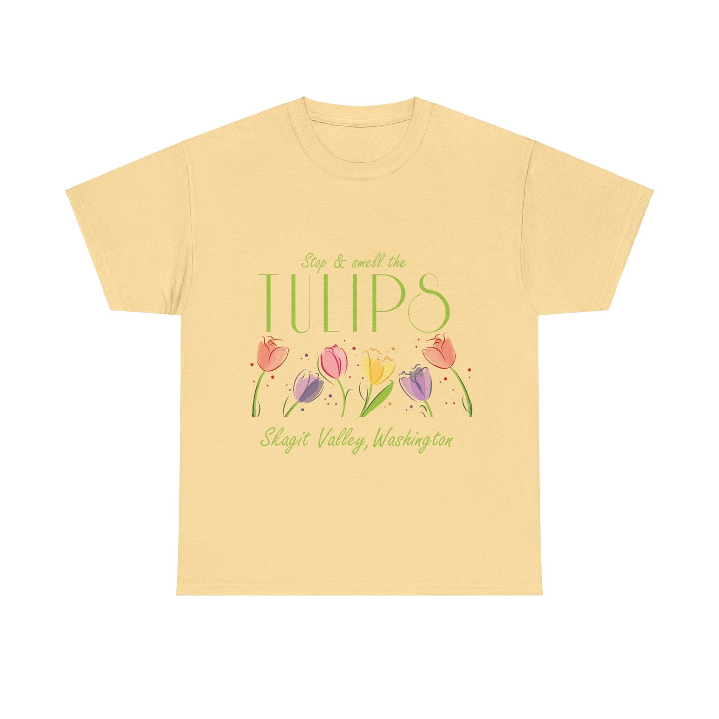 SMELL THE TULIPS - Unisex Heavy Cotton Tee
