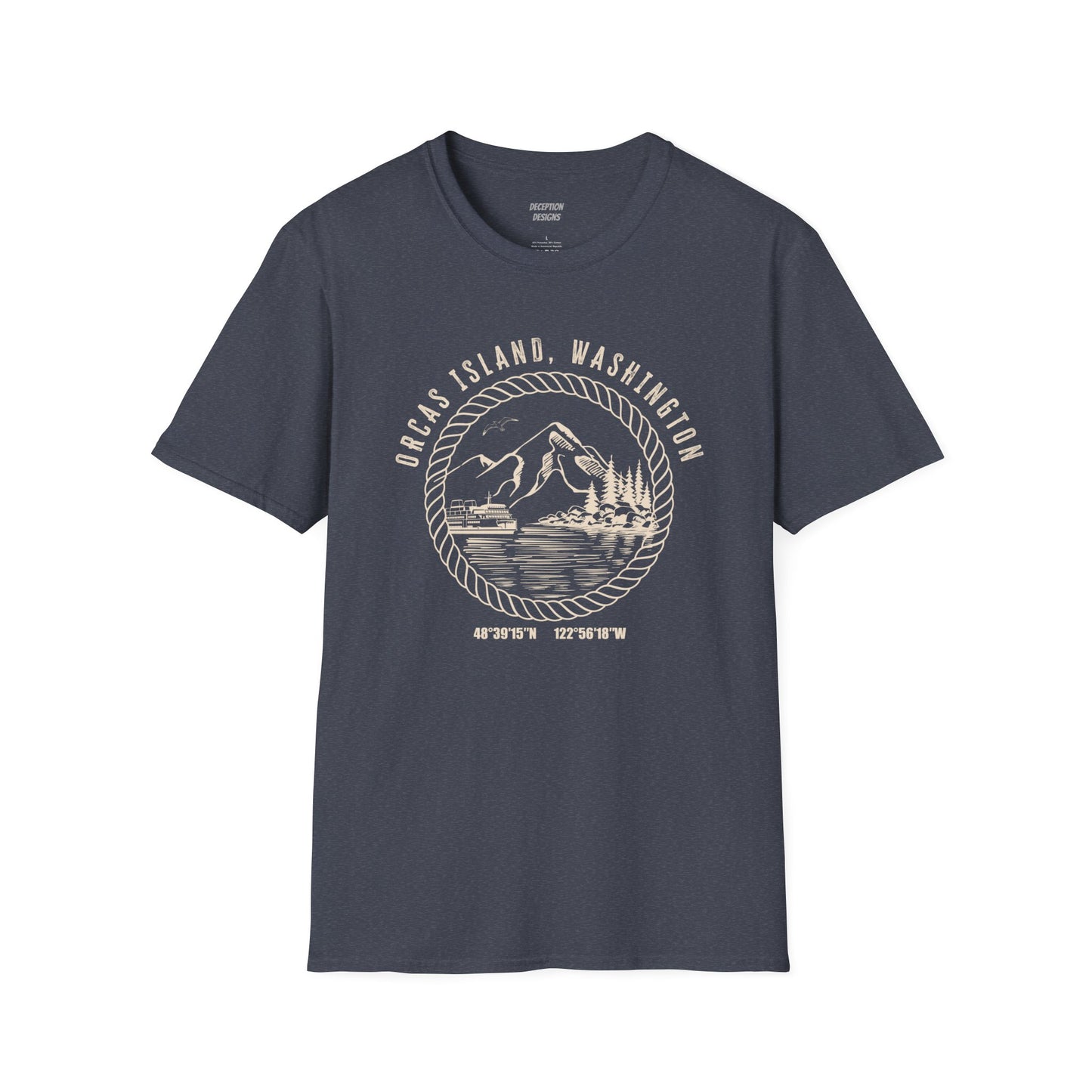 ORCAS ISLAND W COORDINATES Unisex Softstyle T-Shirt