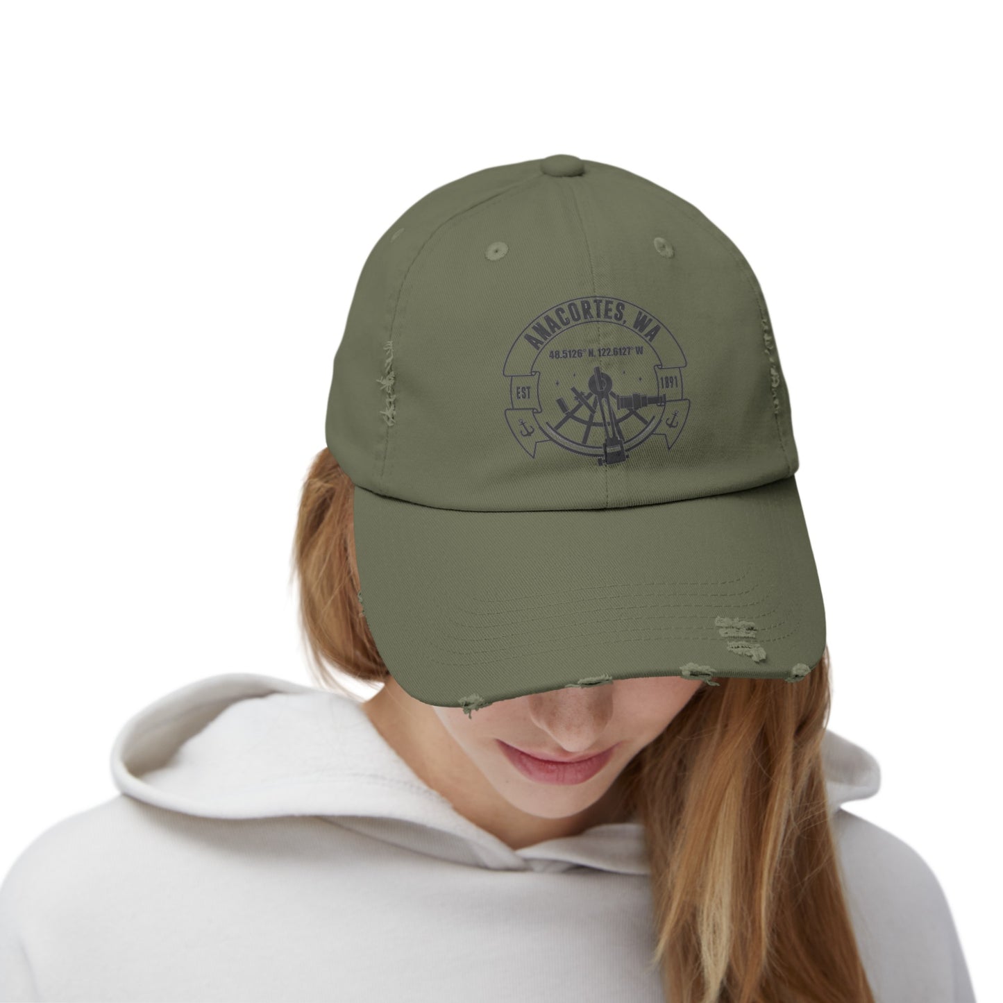 Anacortes Coordinates Unisex Distressed Cap