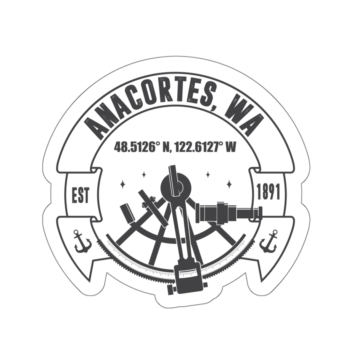 ANACORTES Coordinates Sticker