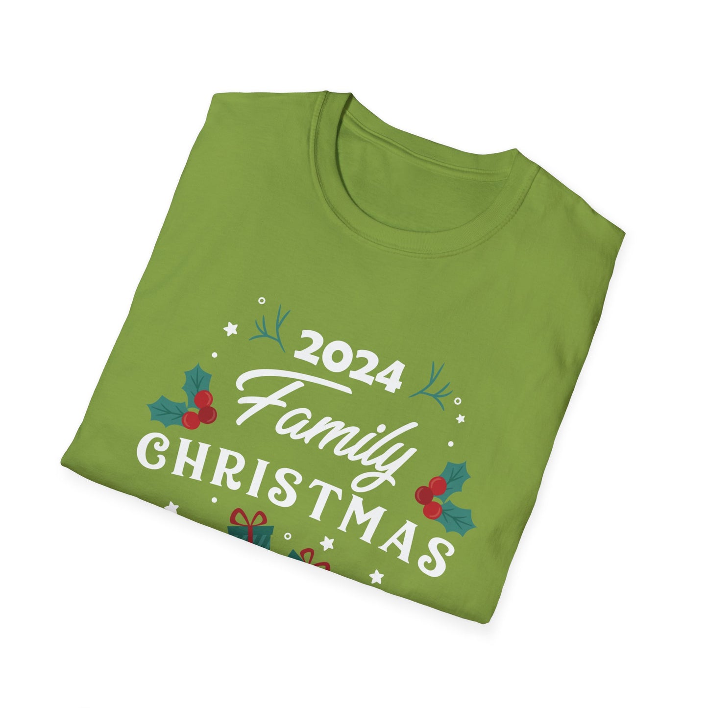 FAMILY CHRISTMAS 2024 HOLLY Unisex Softstyle T-Shirt