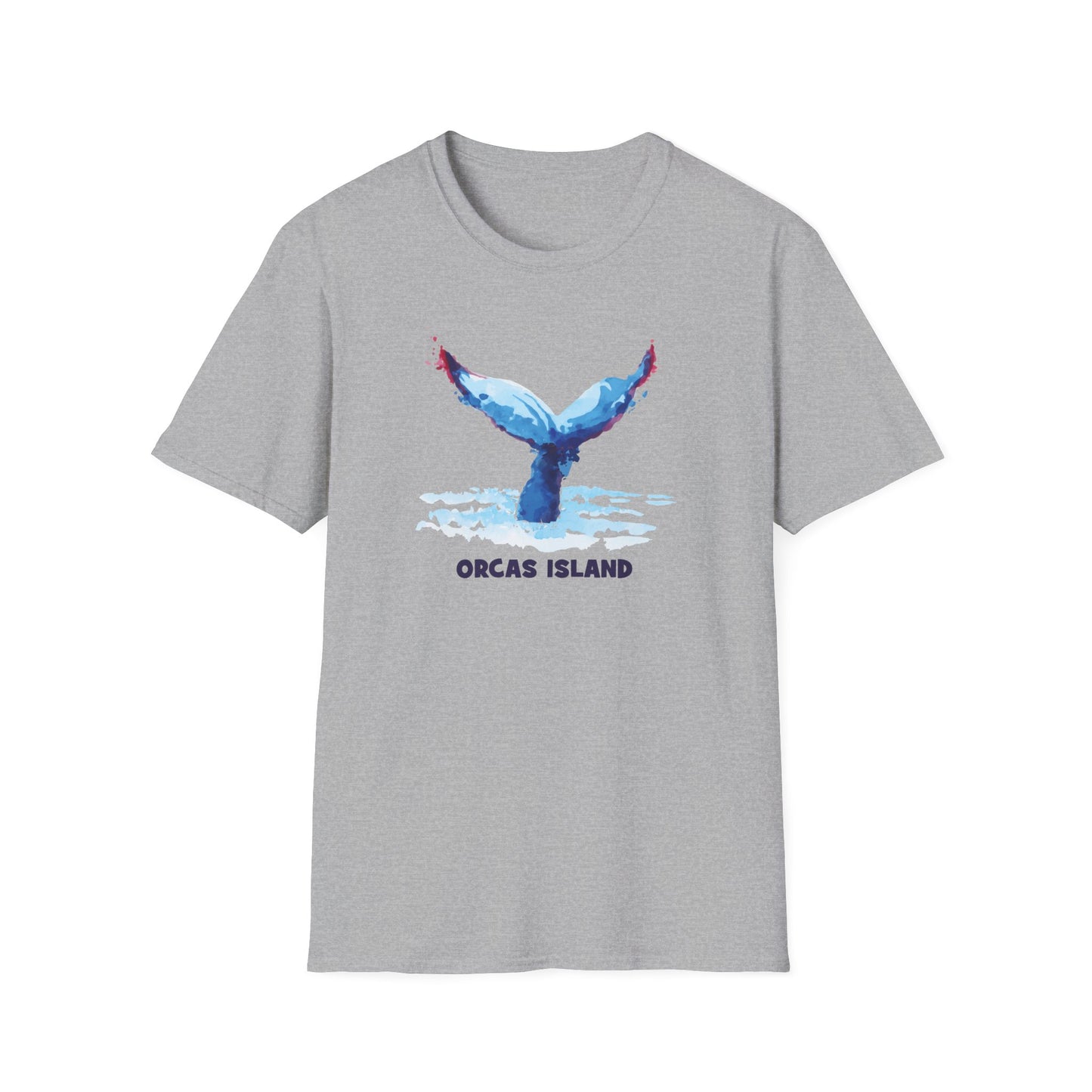 WATERCOLOR WHALE ORCAS Unisex Softstyle T-Shirt
