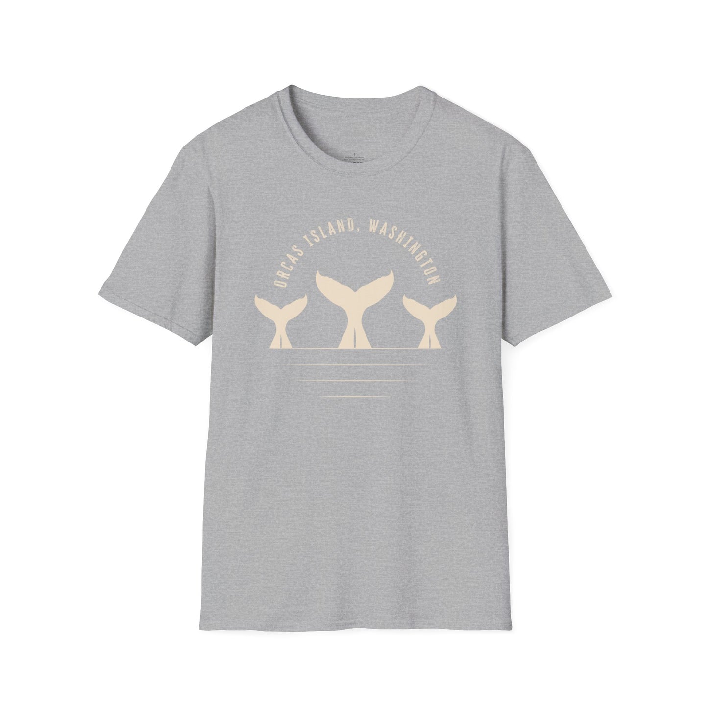 WHALE TAILS - ORCAS ISLAND - Compass Unisex Softstyle T-Shirt