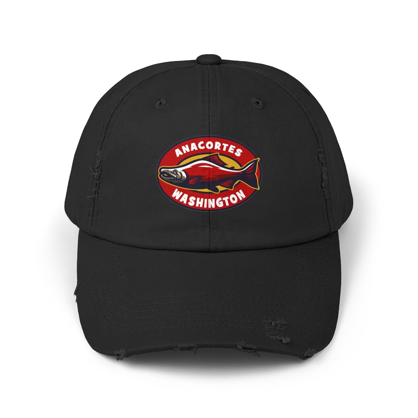 ANACORTES SALMON Unisex Distressed Cap