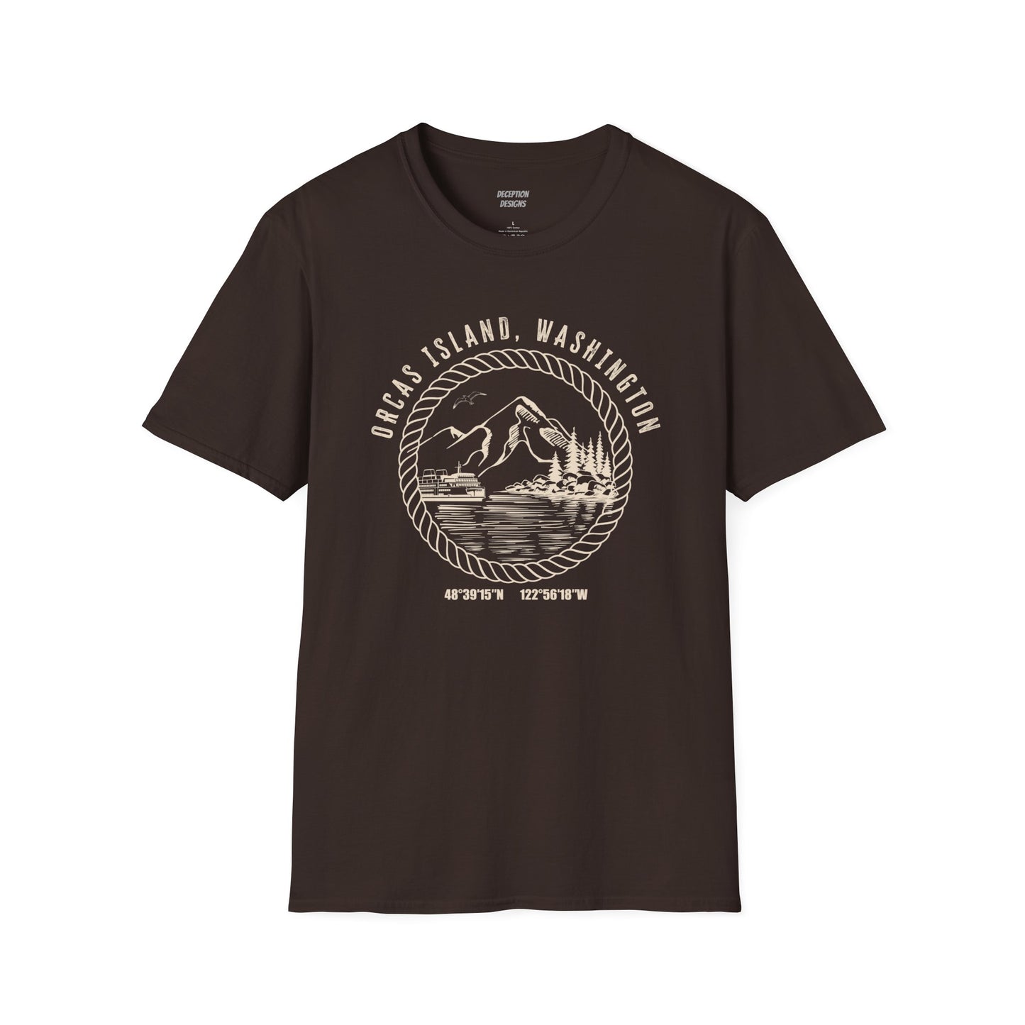 ORCAS ISLAND W COORDINATES Unisex Softstyle T-Shirt