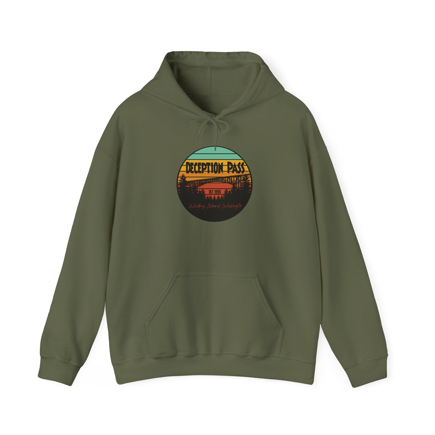 DECEPTION PASS BRIDGE, Unisex Heavy Blend™ Hooded Sweatshirt