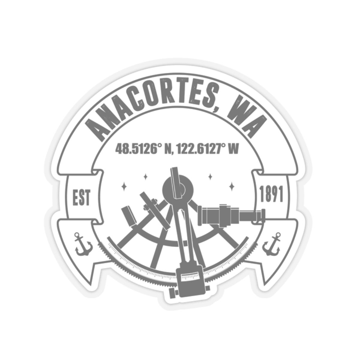 ANACORTES Coordinates Sticker