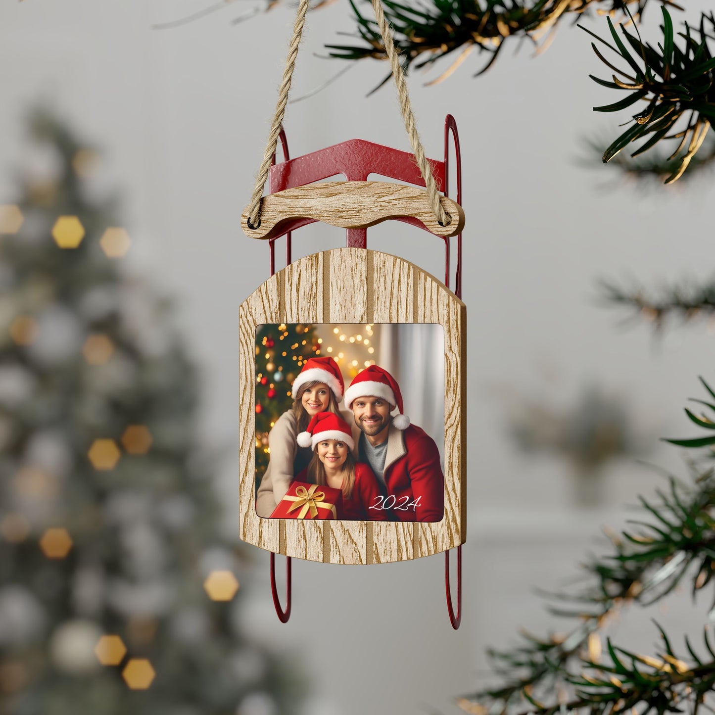 SAMPLE CUSTOM Sled Ornaments