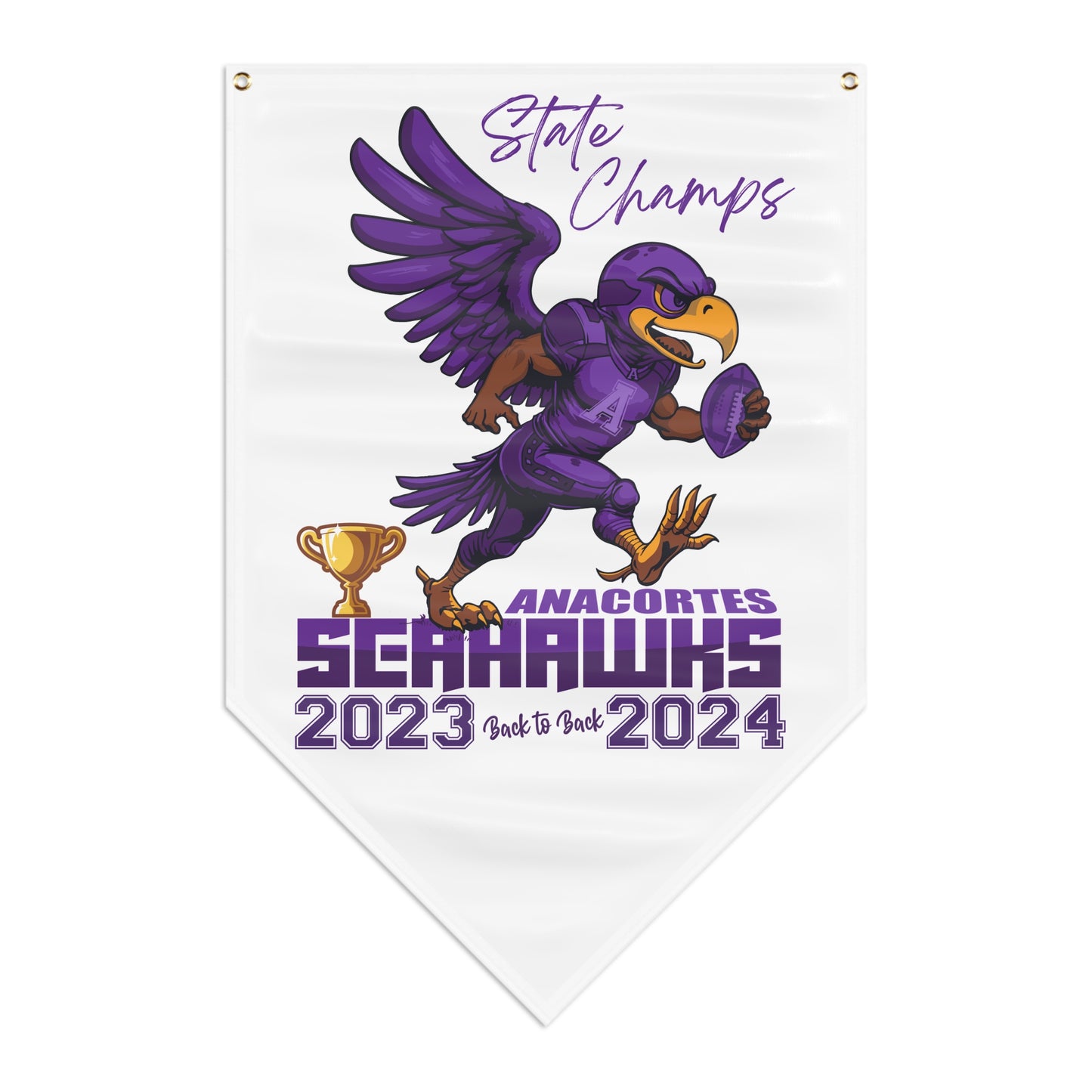 ANACORTES SEAHAWKS CHAMP Pennant Banner